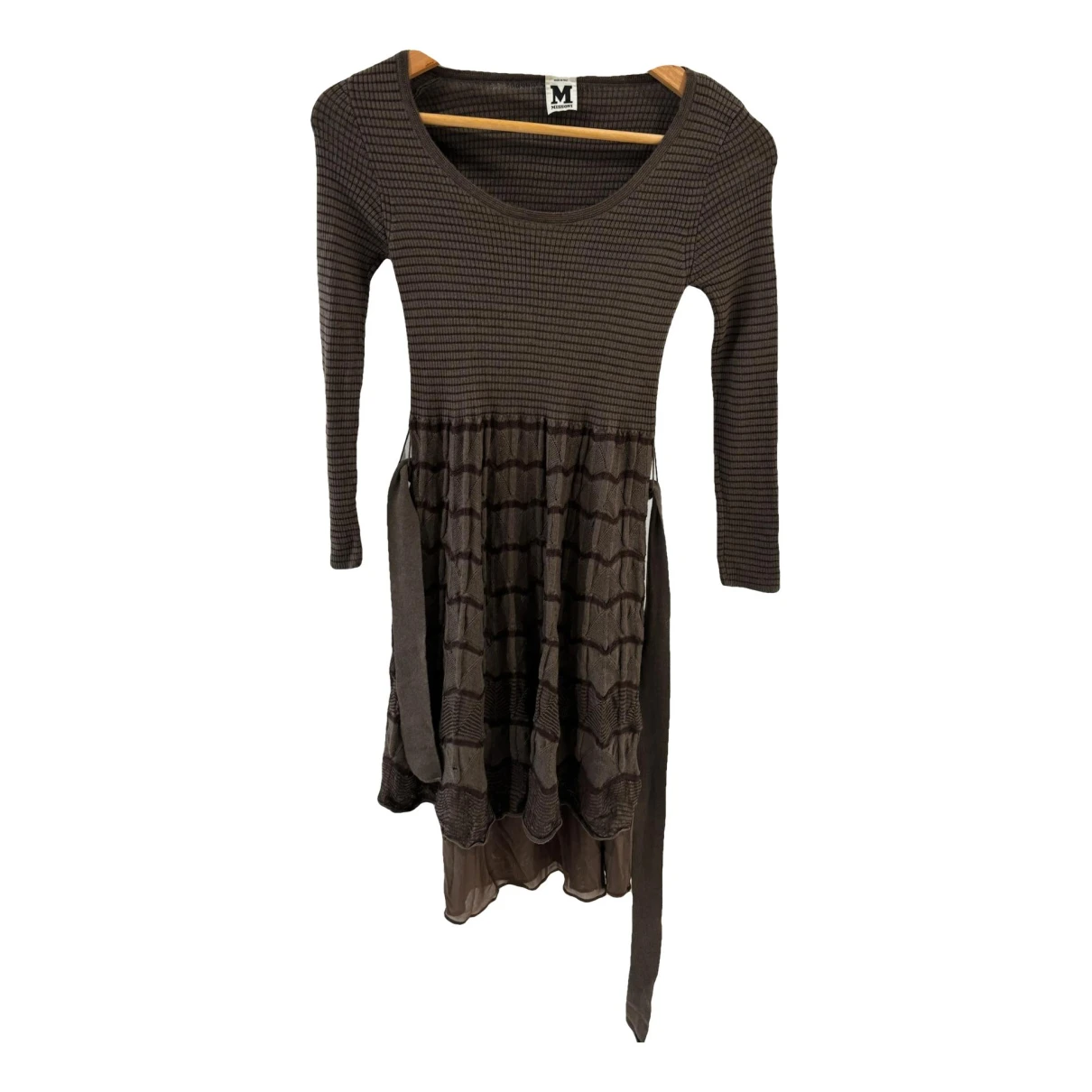 Pre-owned M Missoni Mid-length Dress In Brown