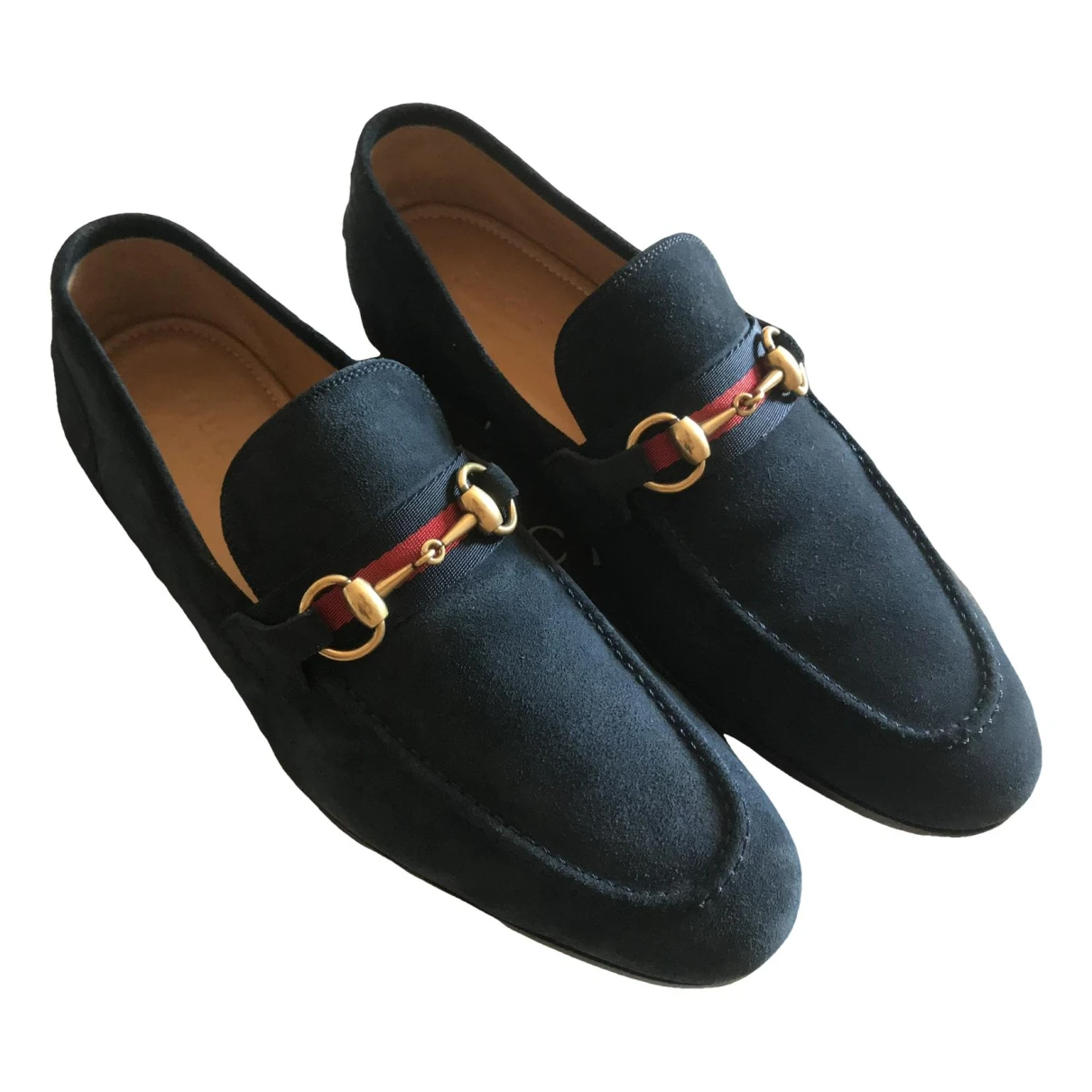 Pre-owned Gucci Flats In Blue
