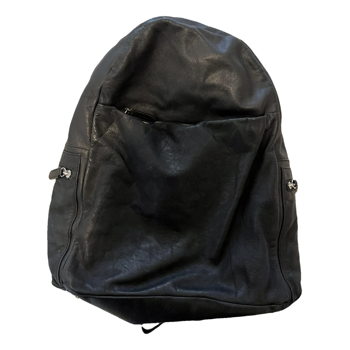 Pre-owned Eleventy Leather Bag In Black