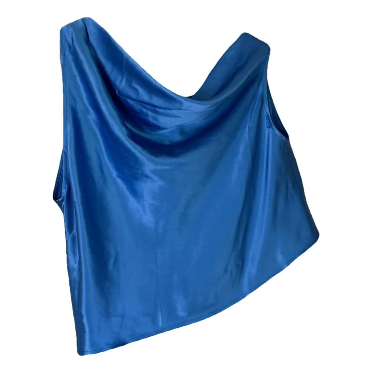 Pre-owned The Sei Silk Blouse In Blue