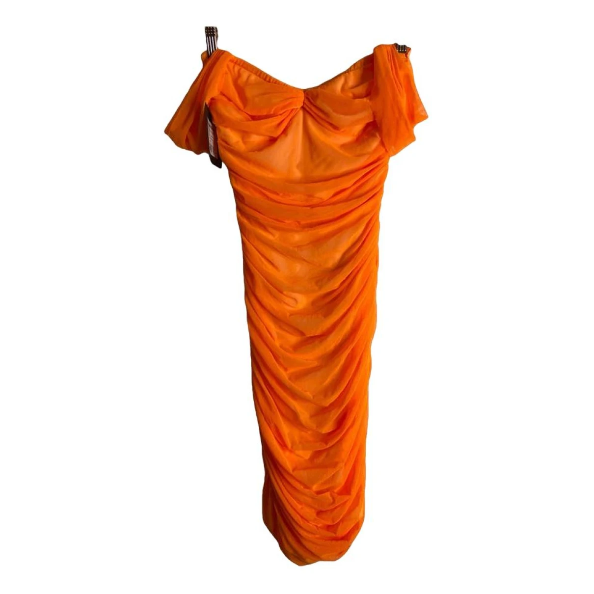 Pre-owned Norma Kamali Mini Dress In Orange