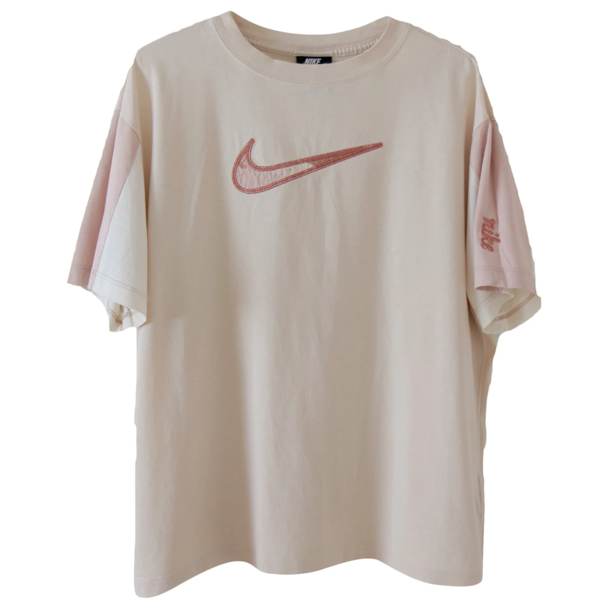Pre-owned Nike T-shirt In Beige
