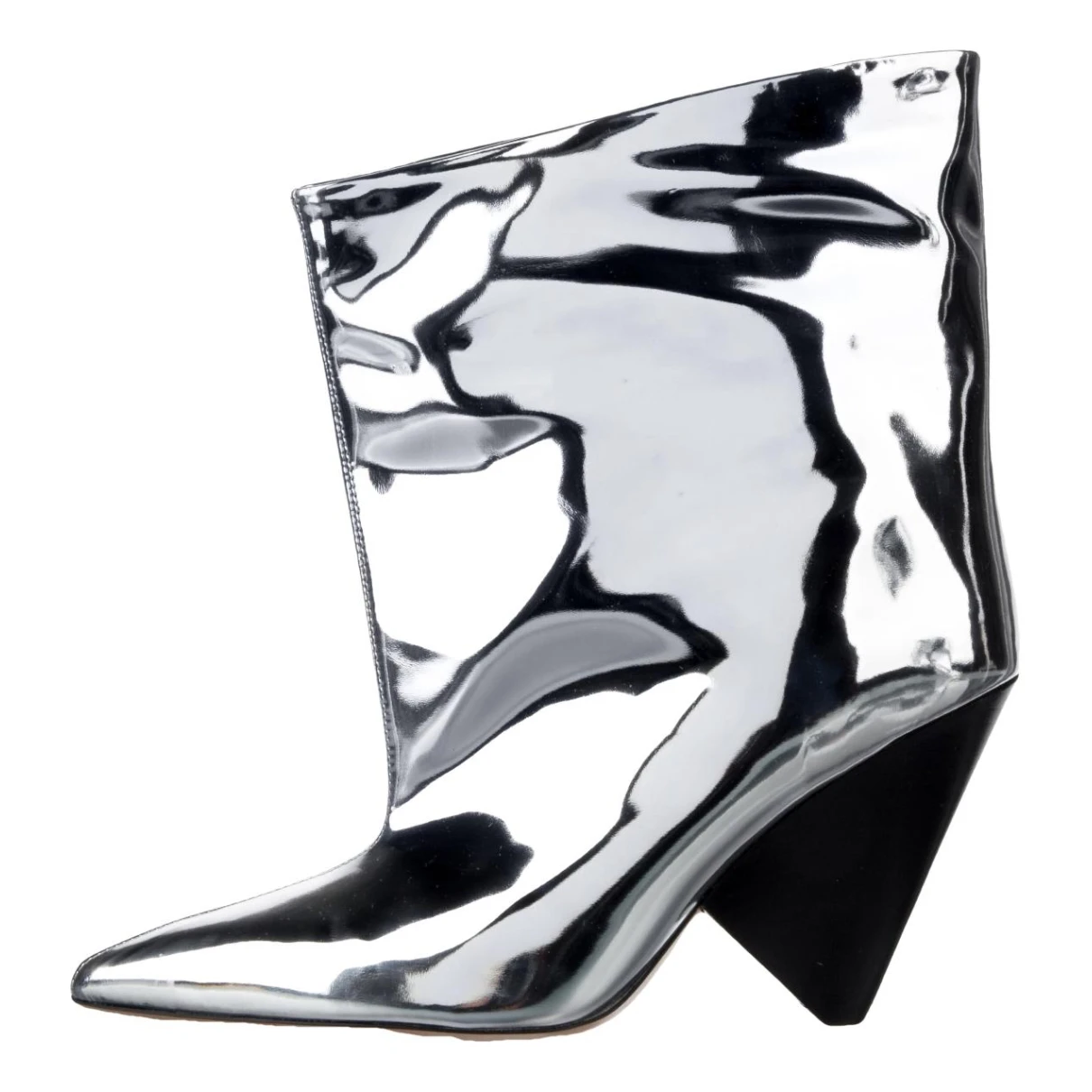 Pre-owned Isabel Marant Patent Leather Boots In Silver