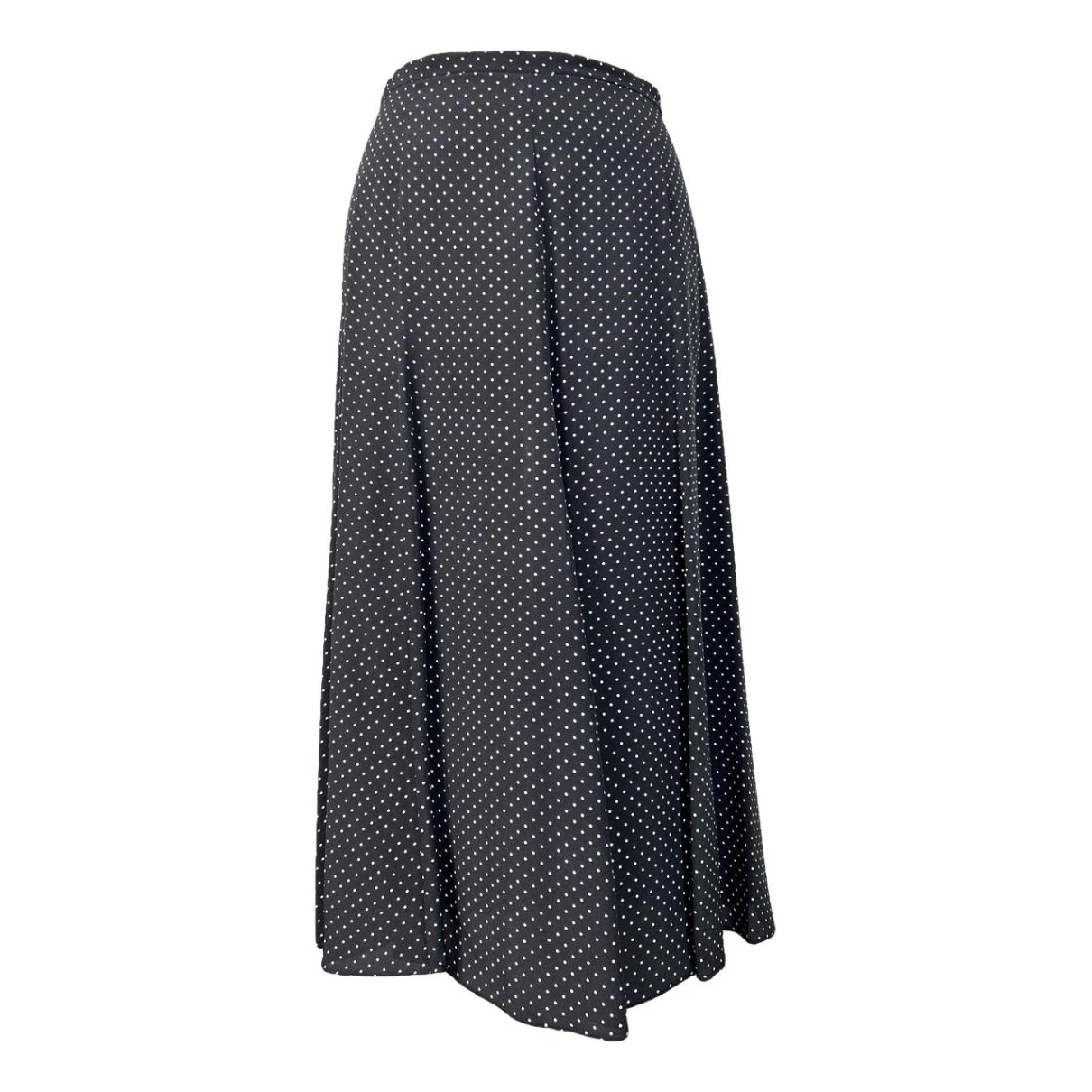 Pre-owned Max Mara Silk Maxi Skirt In Black