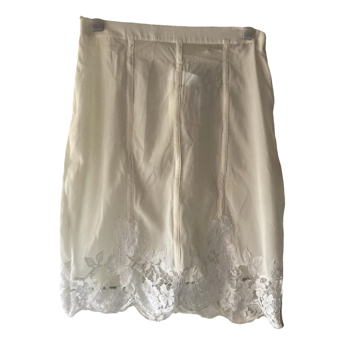 Pre-owned La Perla Mid-length Skirt In White
