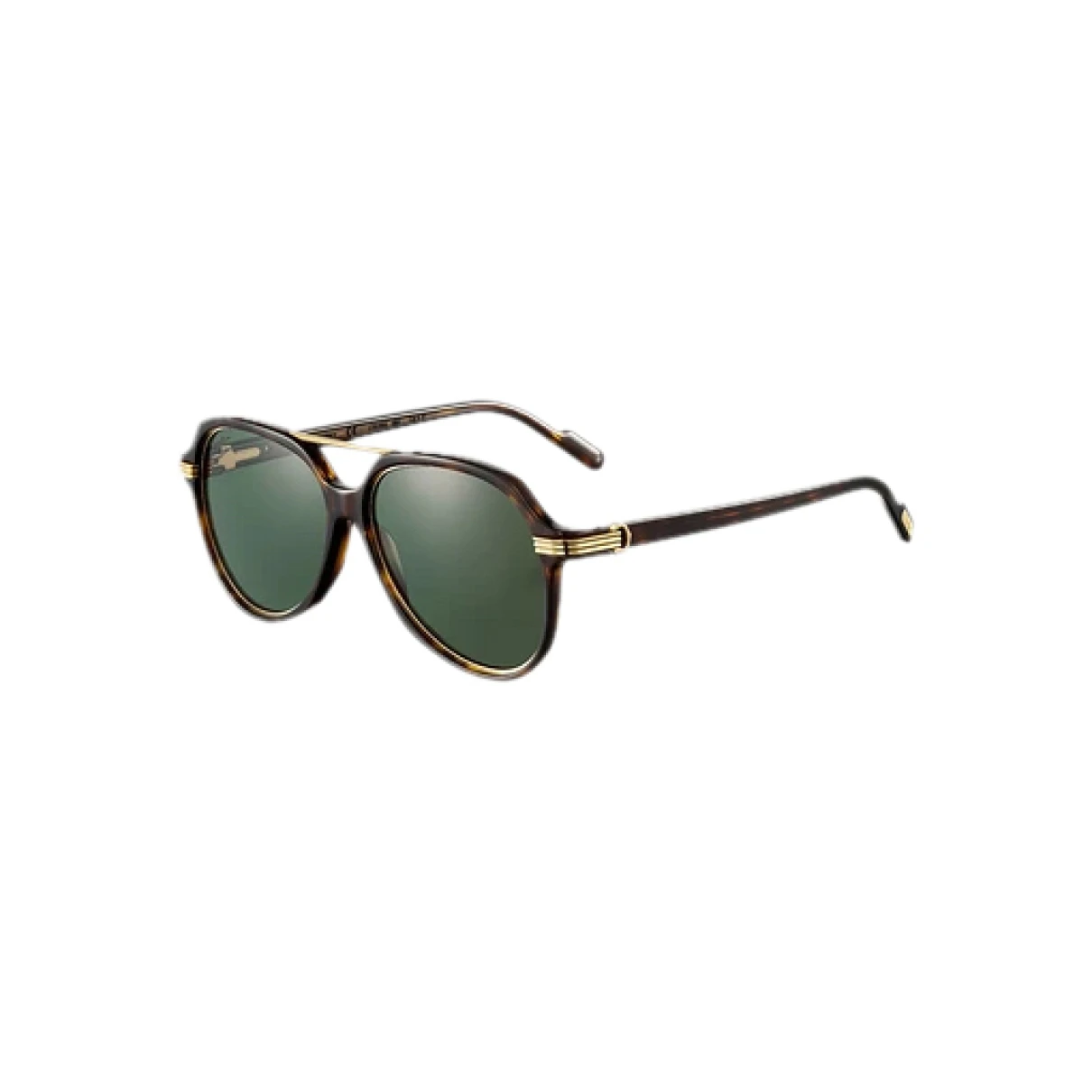Pre-owned Cartier Aviator Sunglasses In Brown