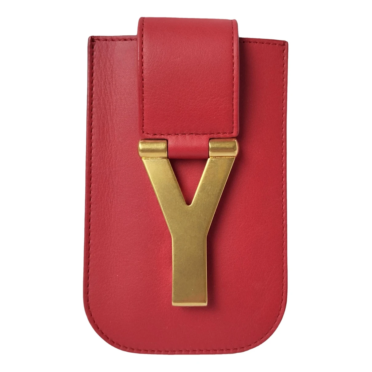 Pre-owned Saint Laurent Leather Purse In Red