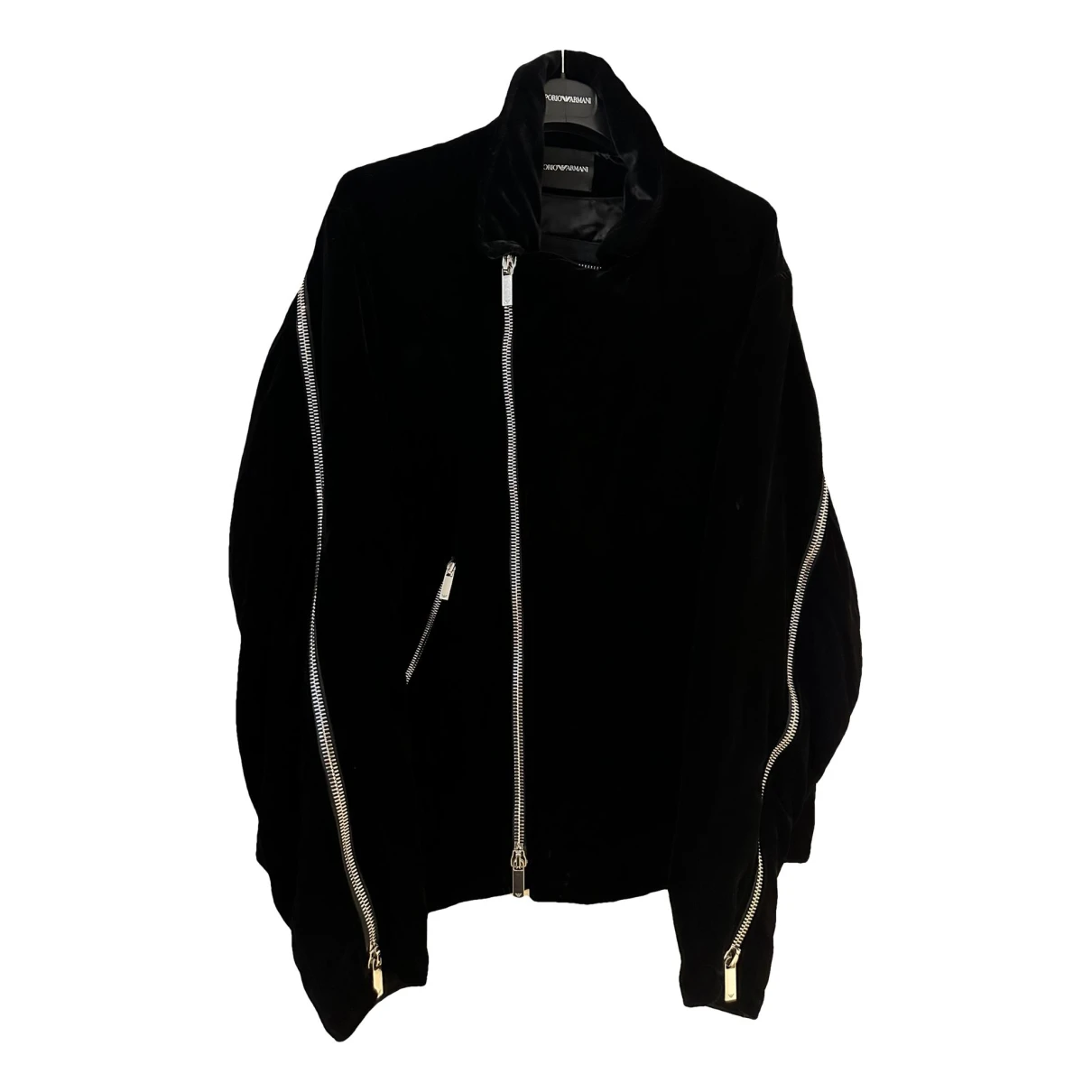 Pre-owned Emporio Armani Velvet Jacket In Black