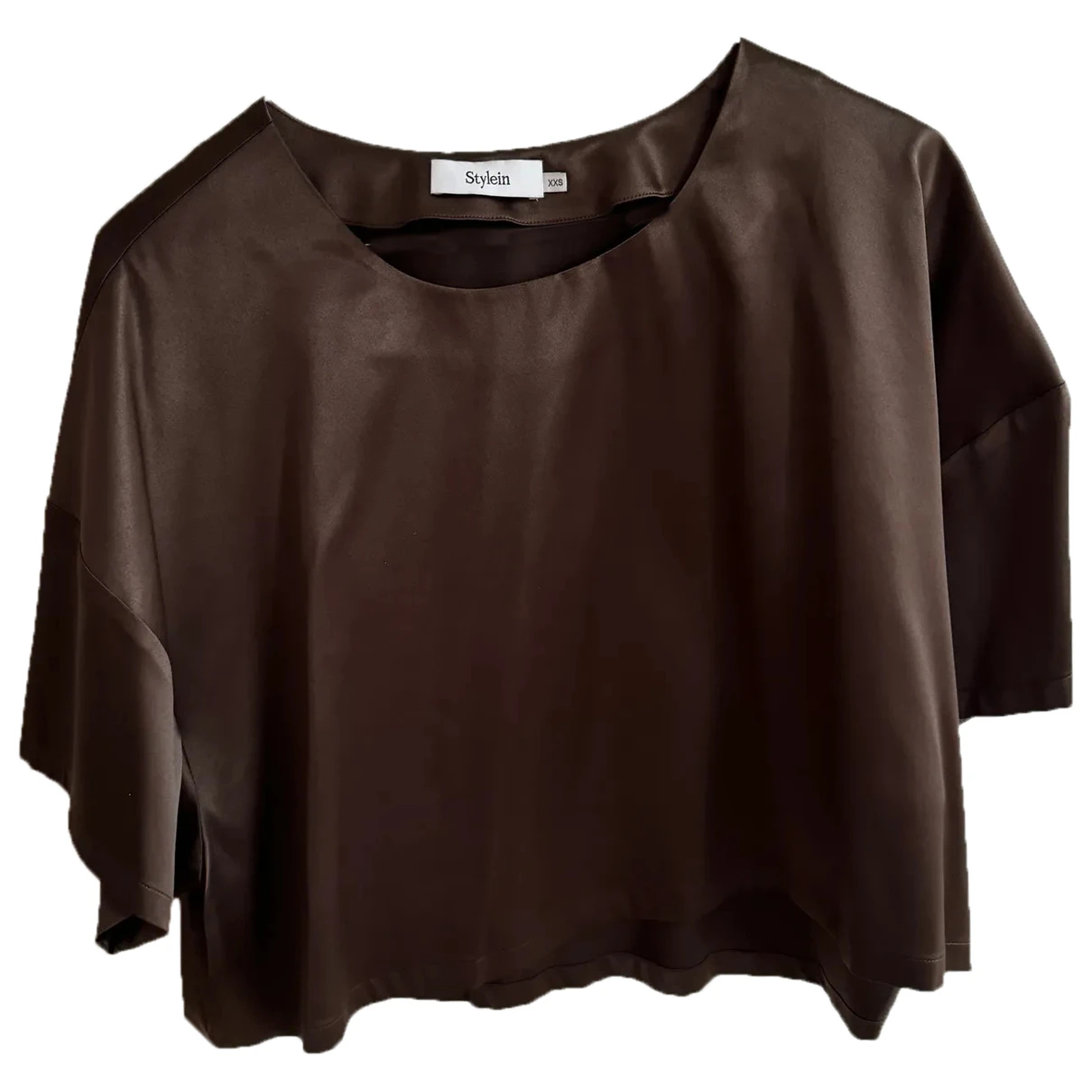 Pre-owned Stylein Silk Top In Brown
