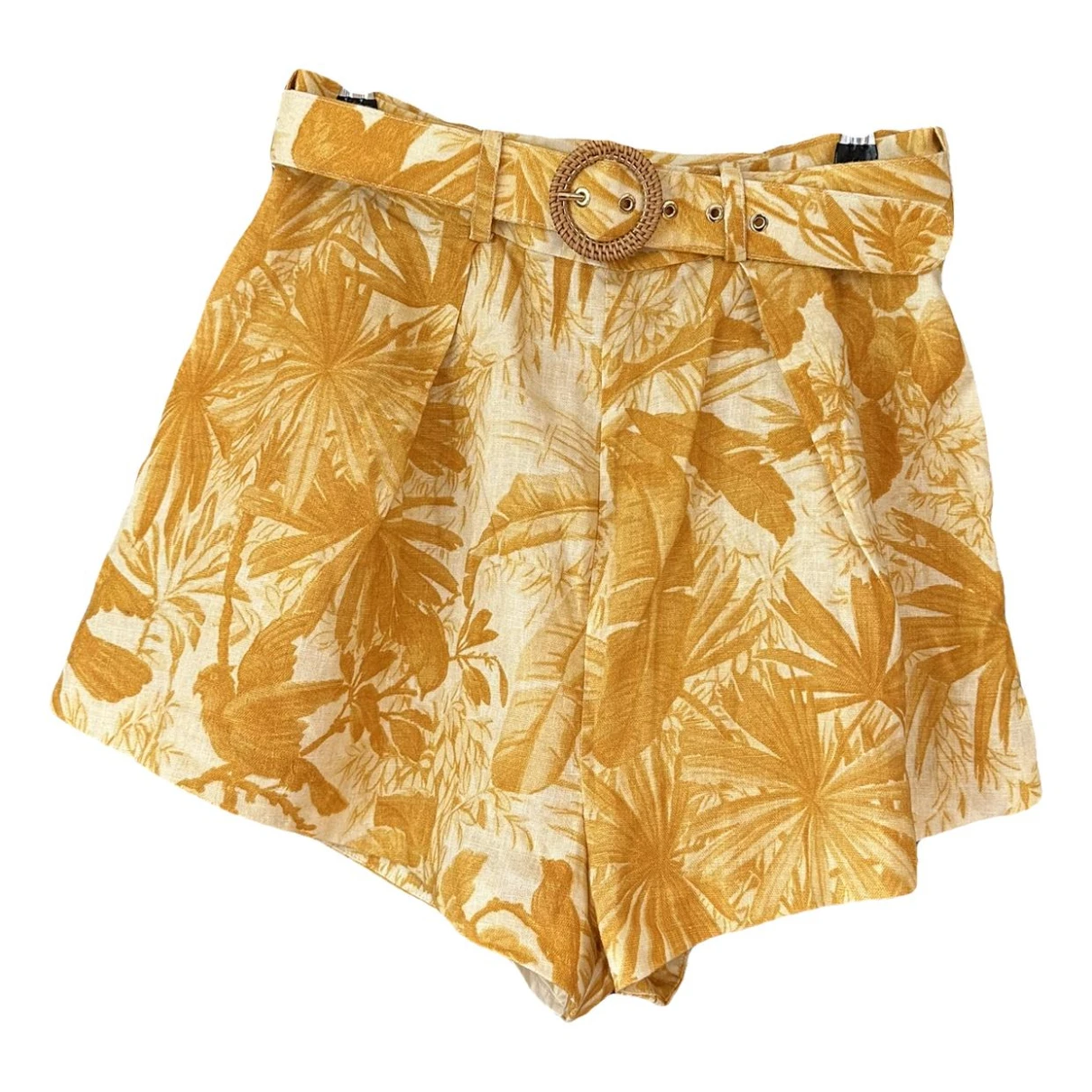 Pre-owned Zimmermann Cloth Shorts In Yellow