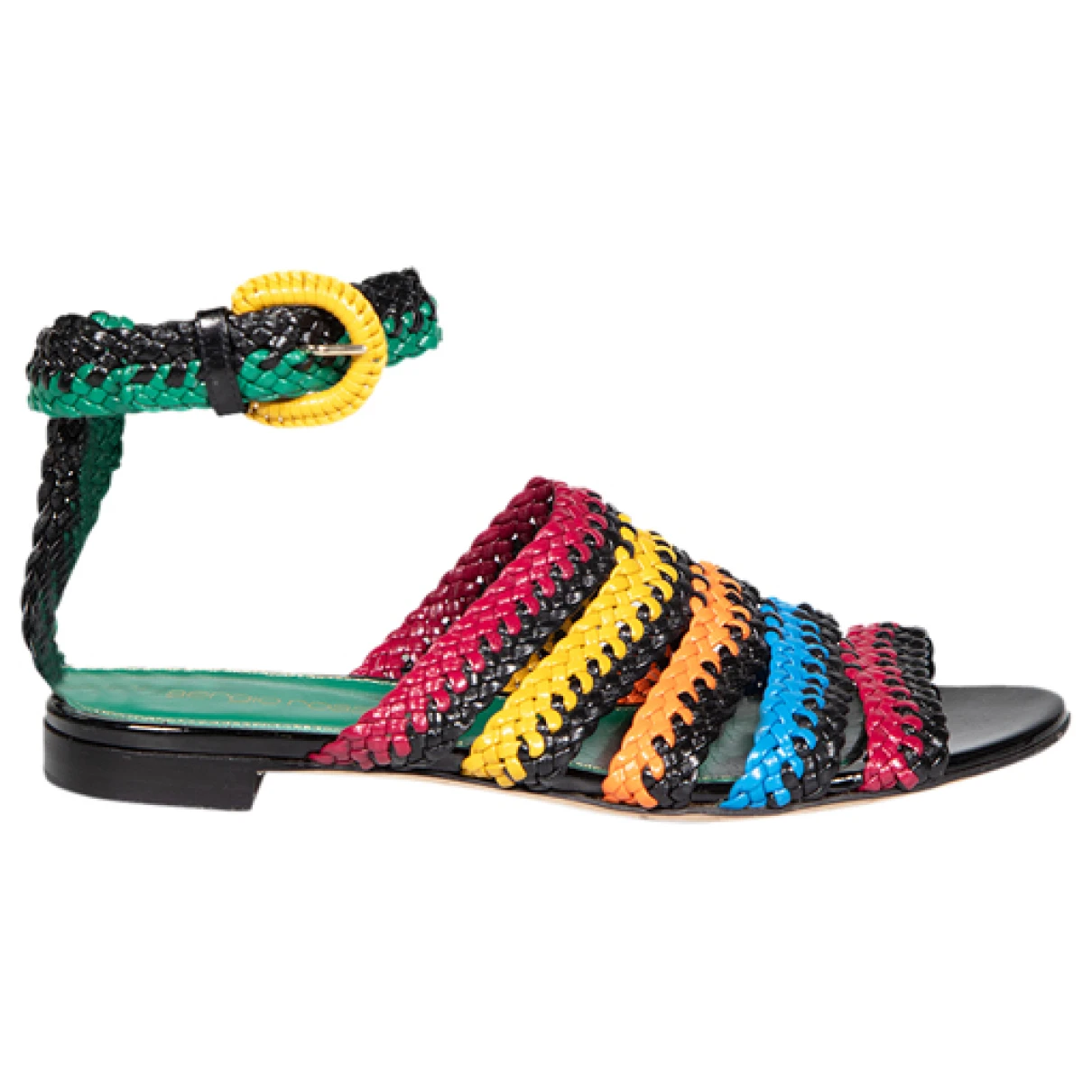 Pre-owned Sergio Rossi Leather Sandal In Multicolour