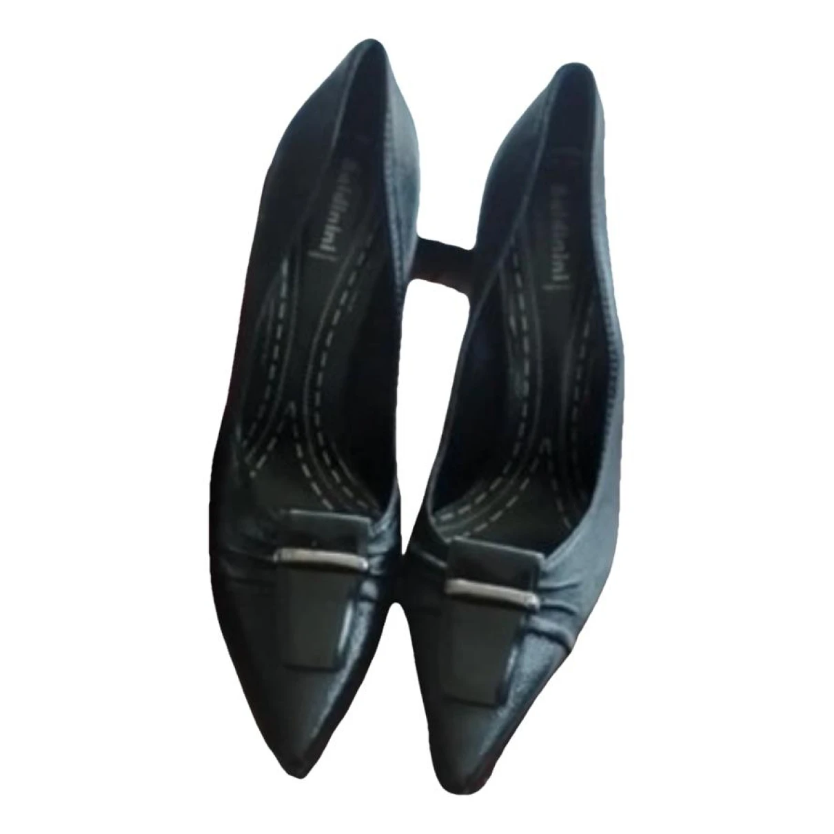 Pre-owned Baldinini Leather Heels In Black