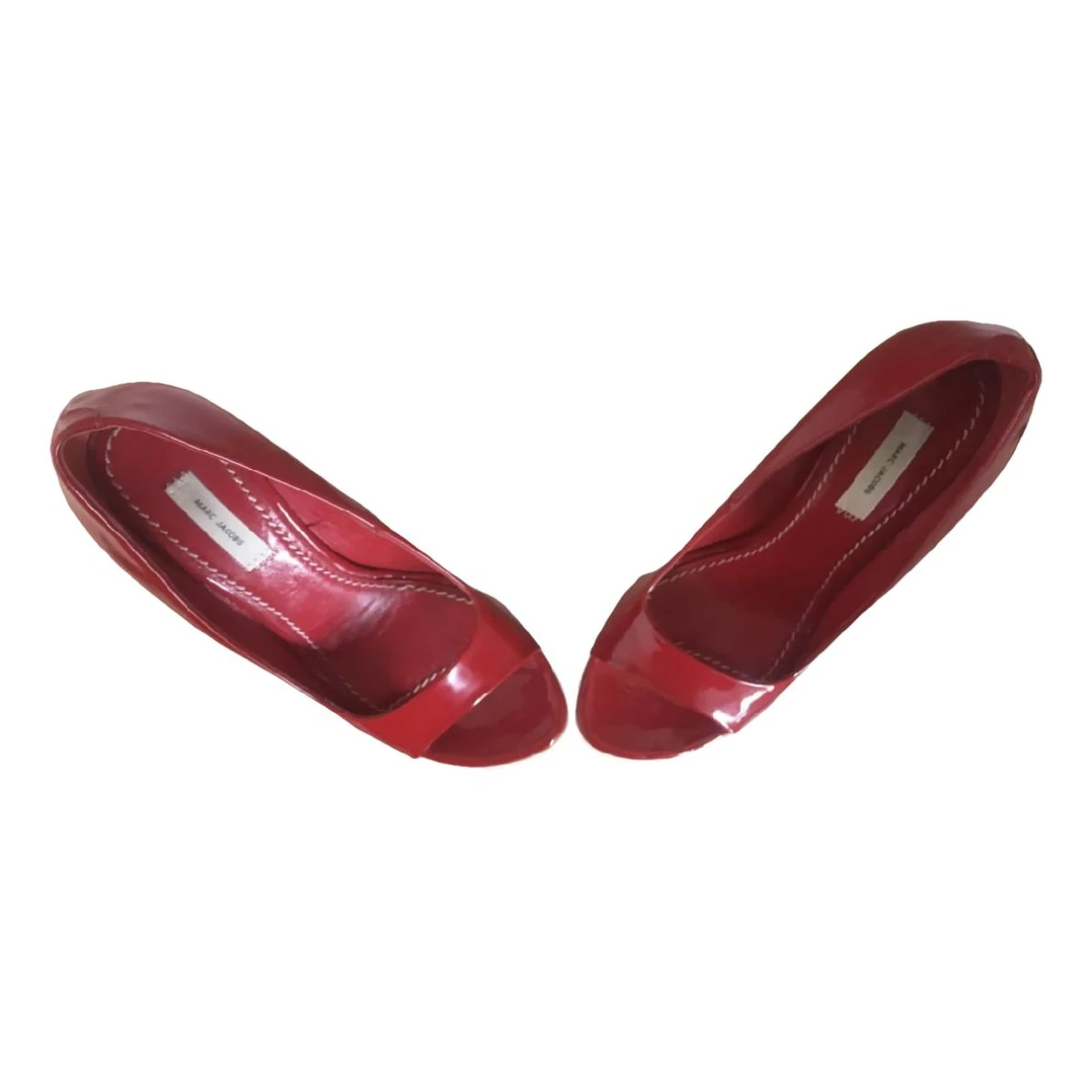 Pre-owned Marc Jacobs Patent Leather Mules In Red