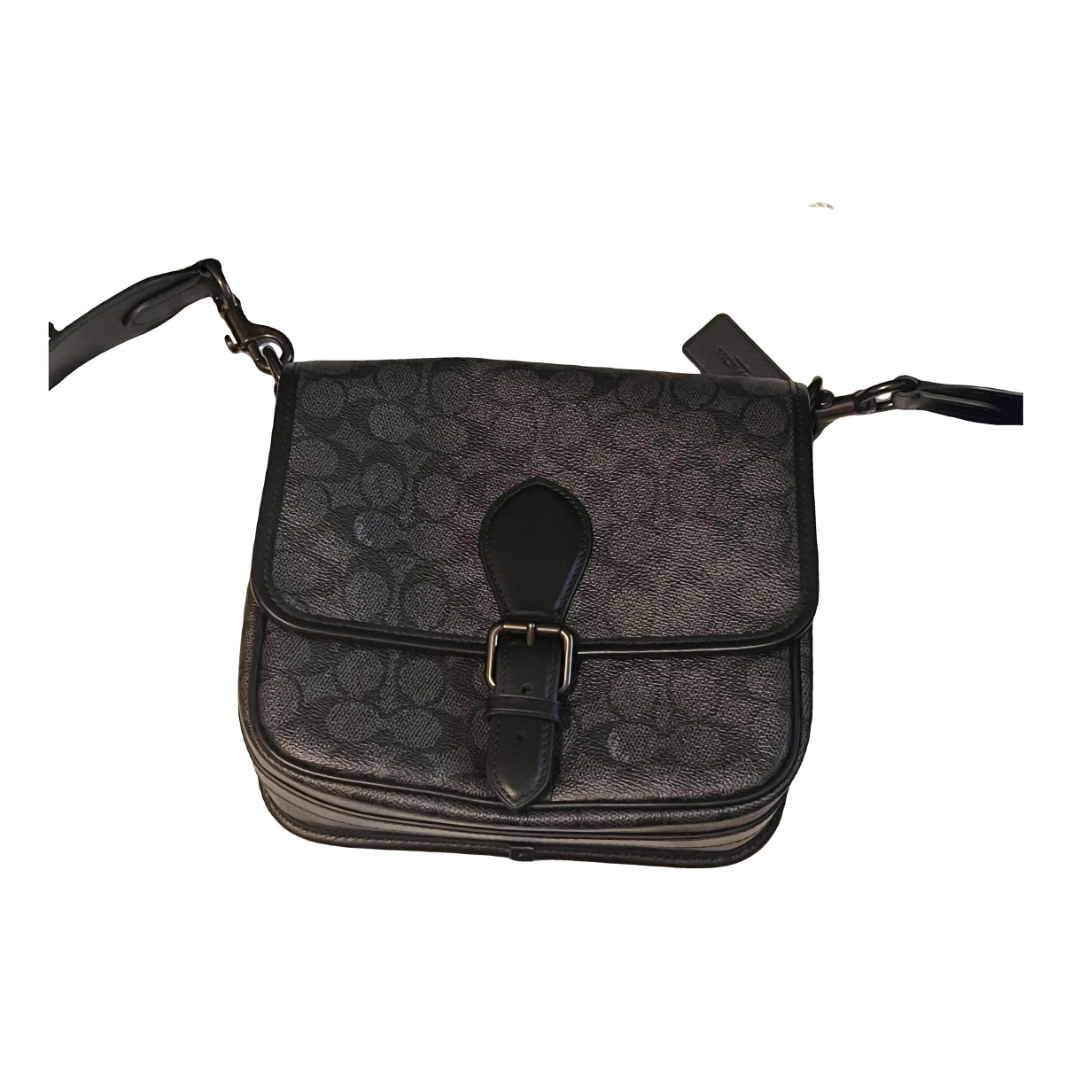 Pre-owned Coach Cloth Bag In Black