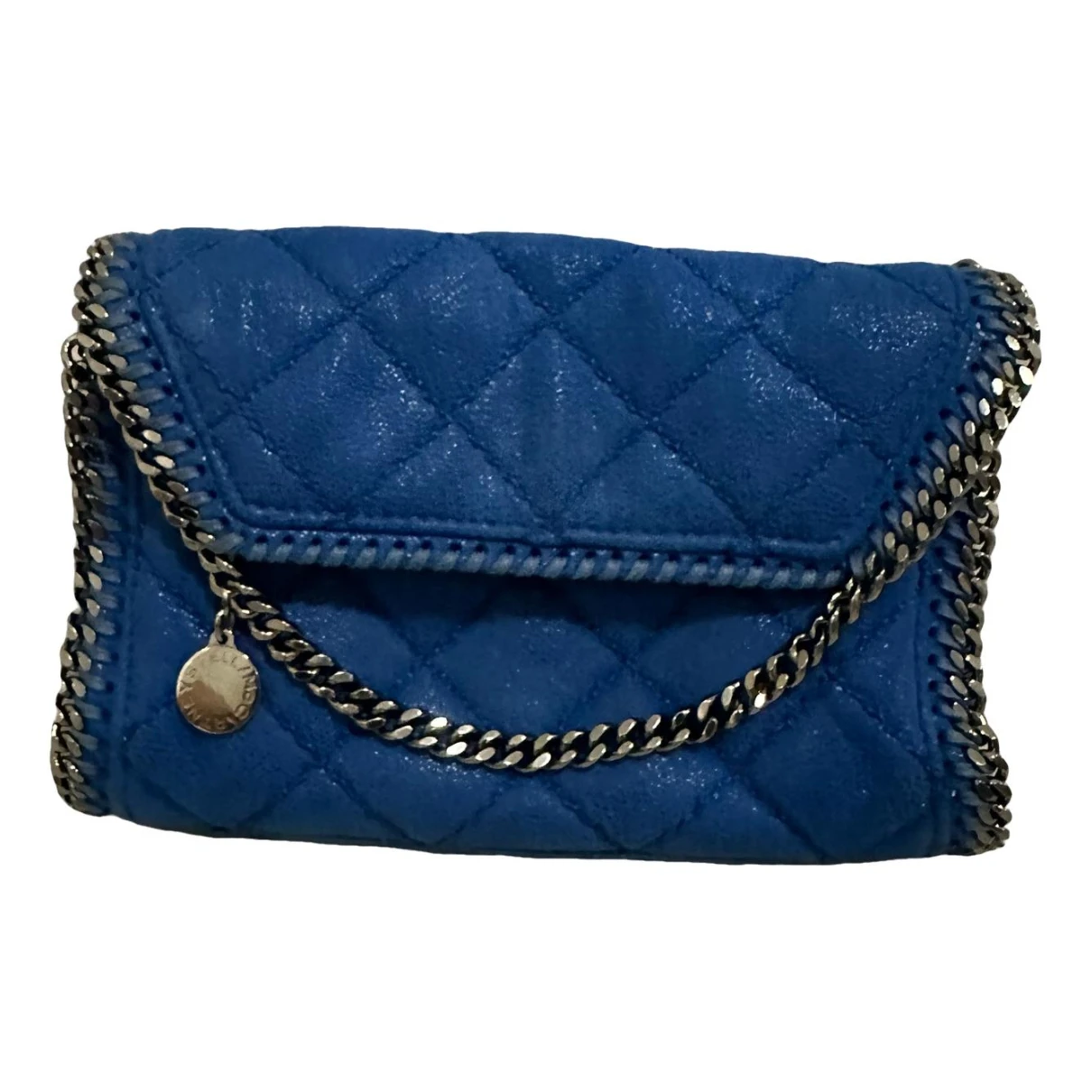 Pre-owned Stella Mccartney Falabella Leather Crossbody Bag In Blue