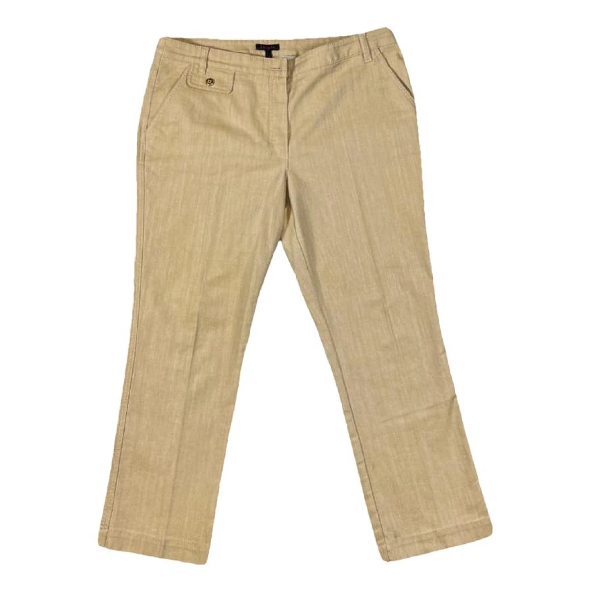 Pre-owned Escada Straight Pants In Gold