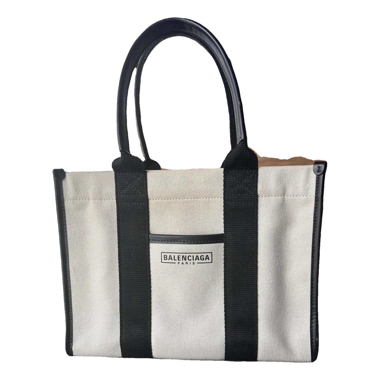 Pre-owned Balenciaga Hardware Cloth Crossbody Bag In Beige