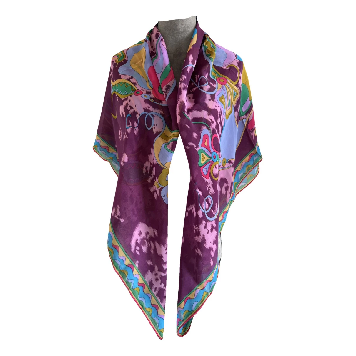 Pre-owned Emilio Pucci Silk Neckerchief In Multicolour