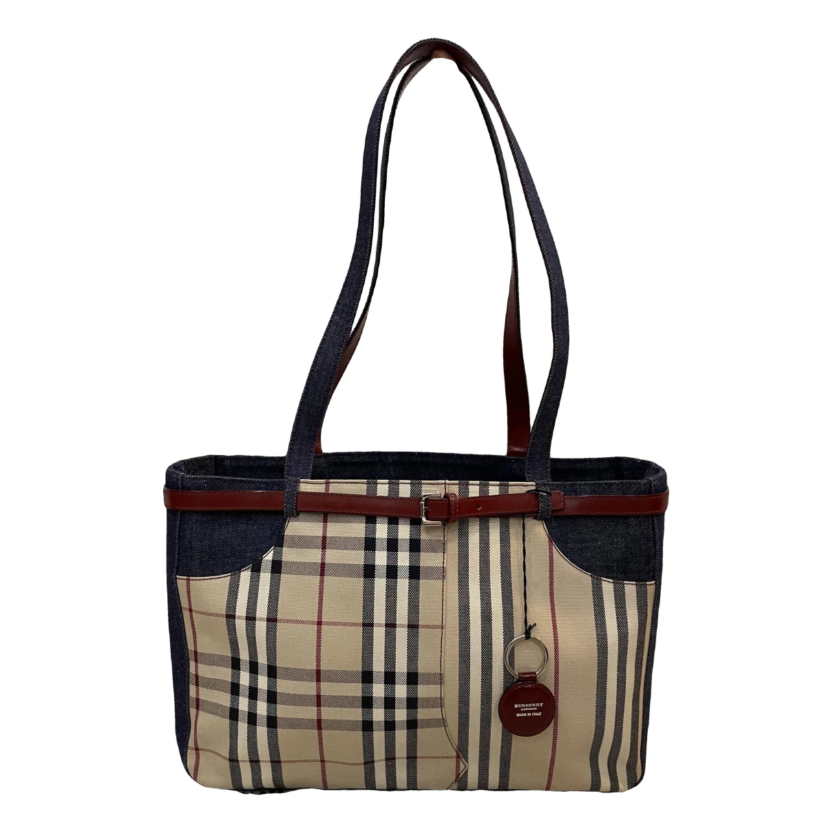 Pre-owned Burberry Cloth Tote In Blue