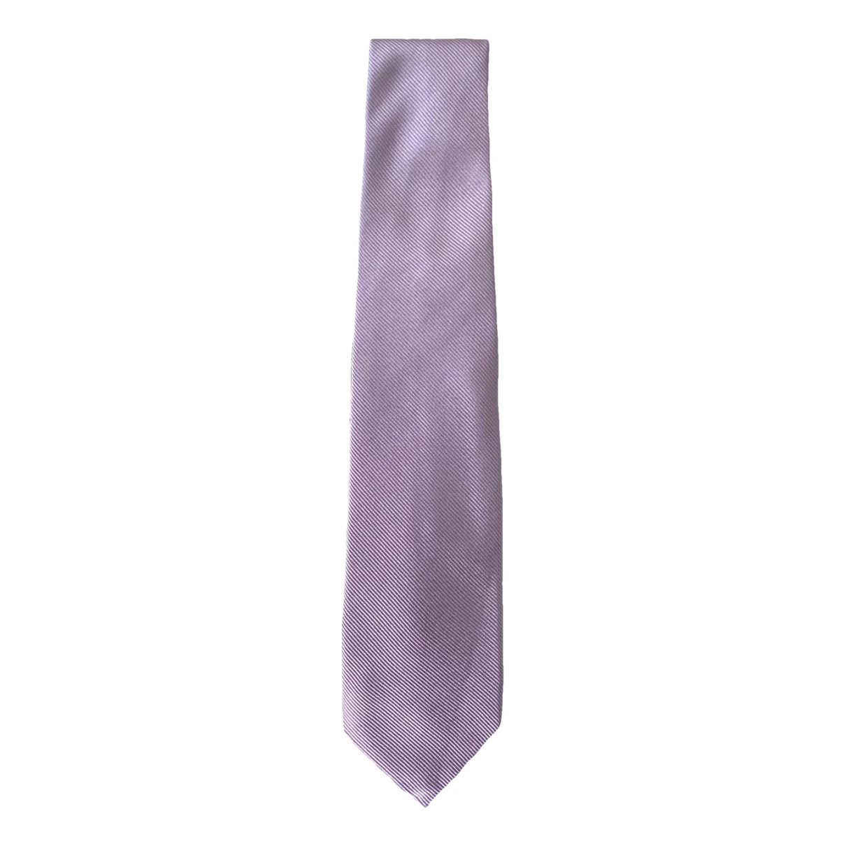 Pre-owned Bvlgari Silk Tie In Pink