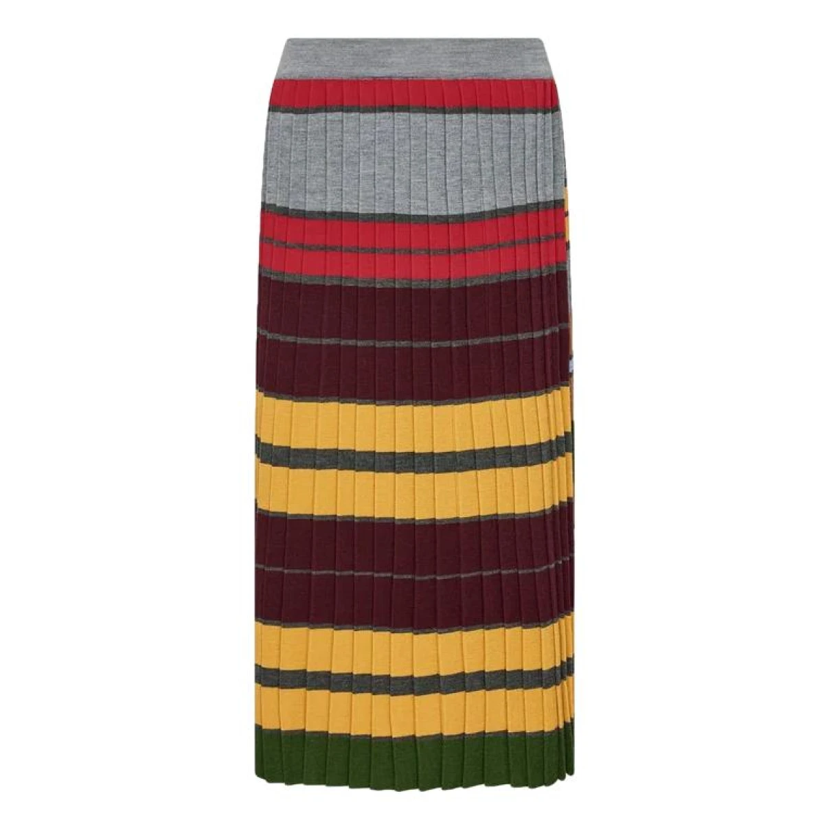 Pre-owned Max Mara Wool Mid-length Skirt In Multicolour