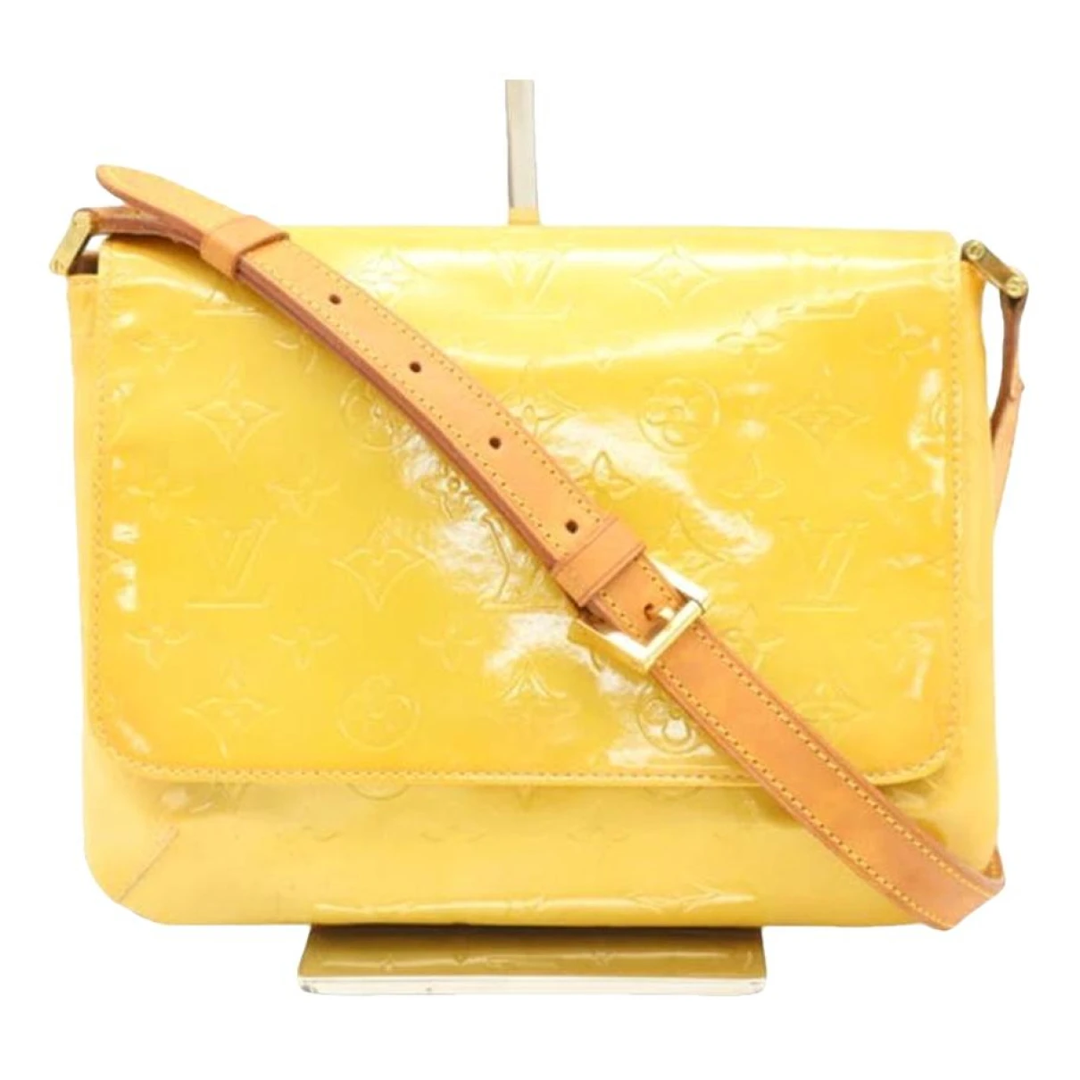 Pre-owned Louis Vuitton Thompson Leather Handbag In Yellow