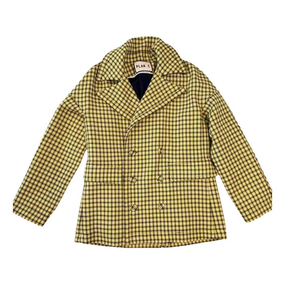 Pre-owned Plan C Wool Blazer In Yellow