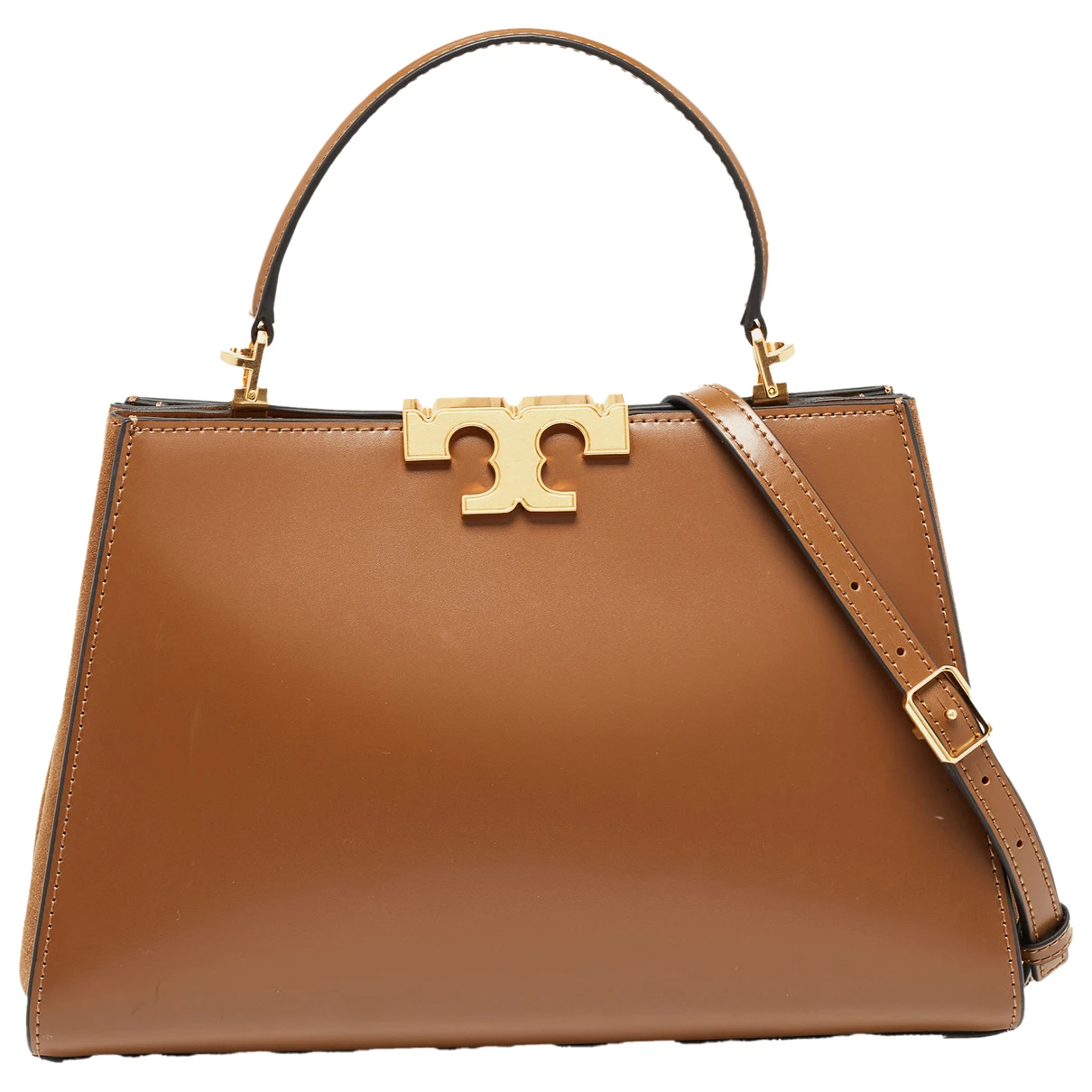 Pre-owned Tory Burch Leather Satchel In Brown