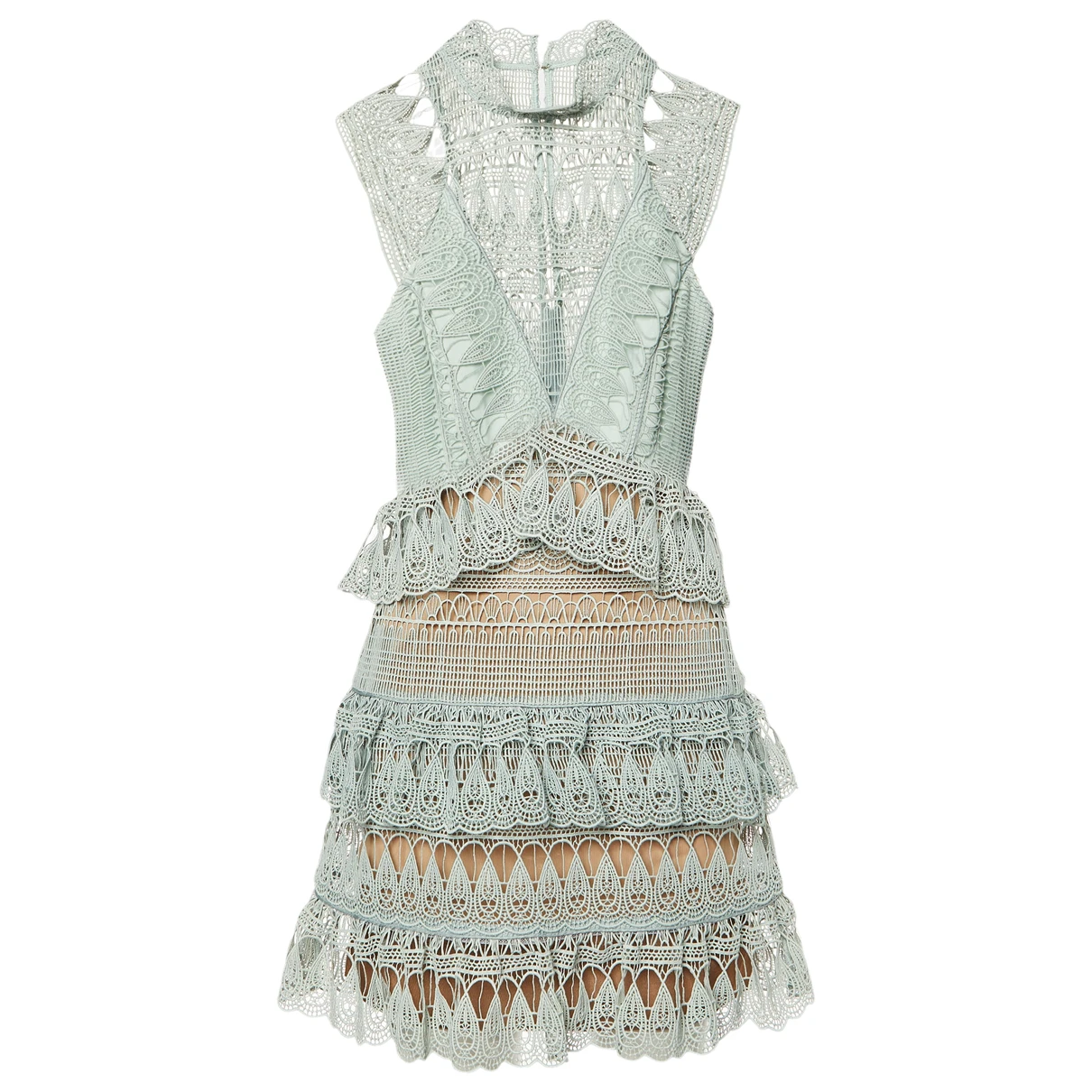 Pre-owned Self-portrait Lace Dress In Green