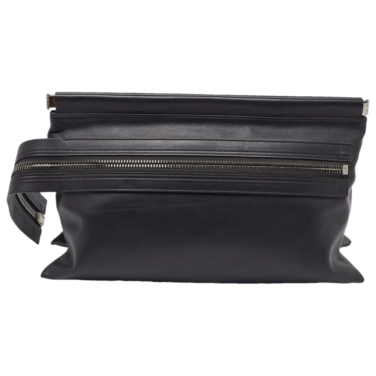 Pre-owned Tom Ford Leather Clutch Bag In Grey