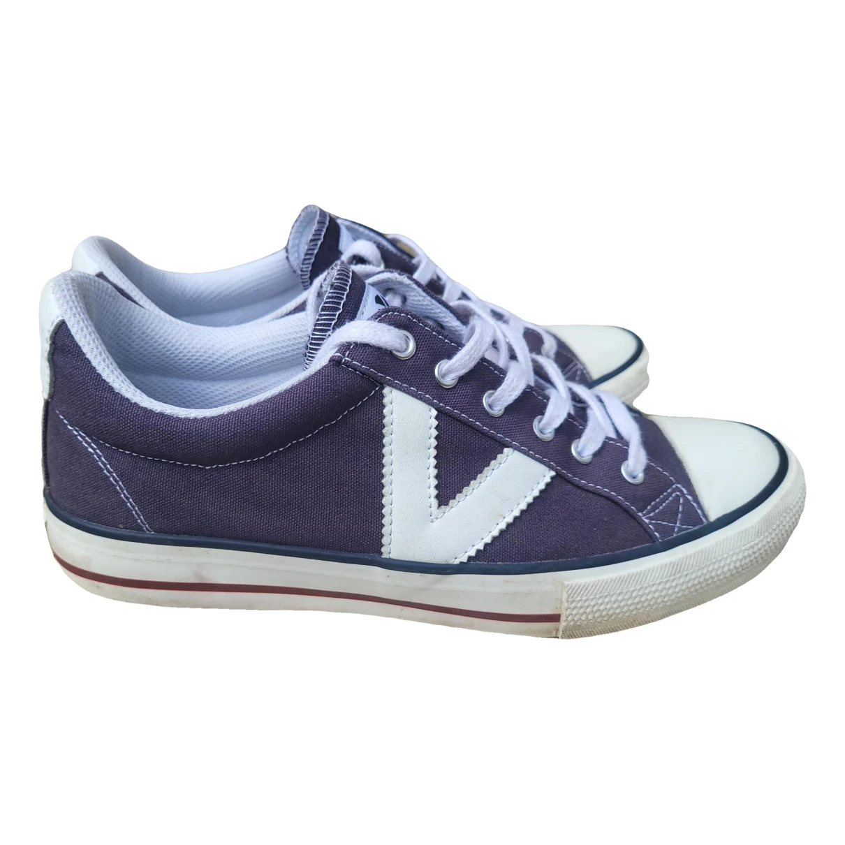 Pre-owned Victoria Cloth Low Trainers In Blue