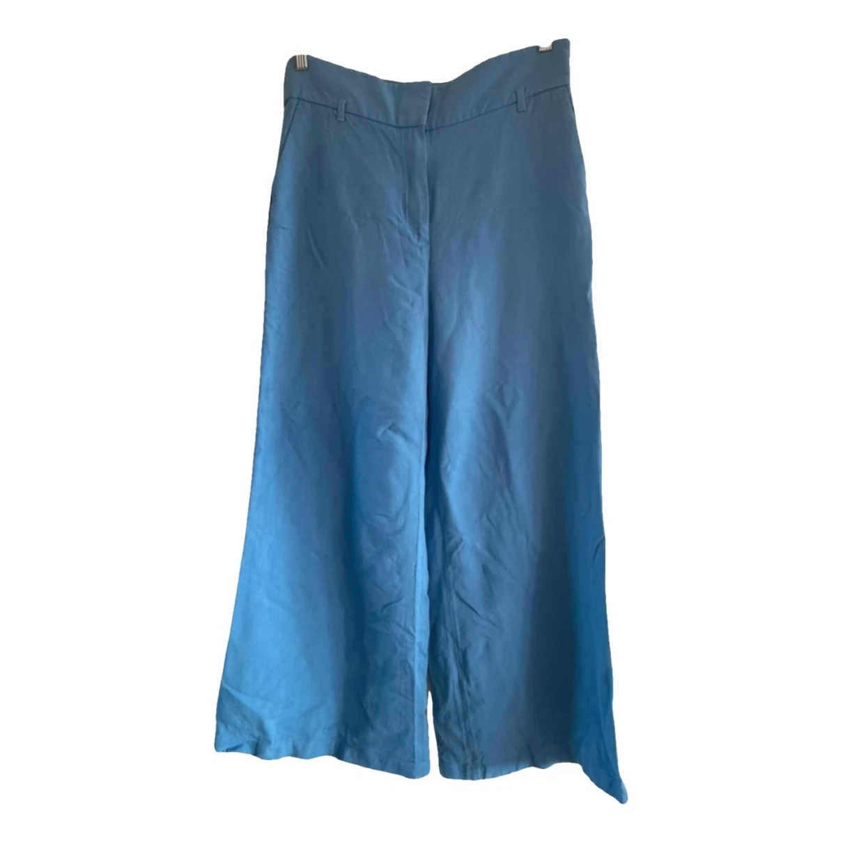 Pre-owned Massimo Dutti Straight Pants In Blue