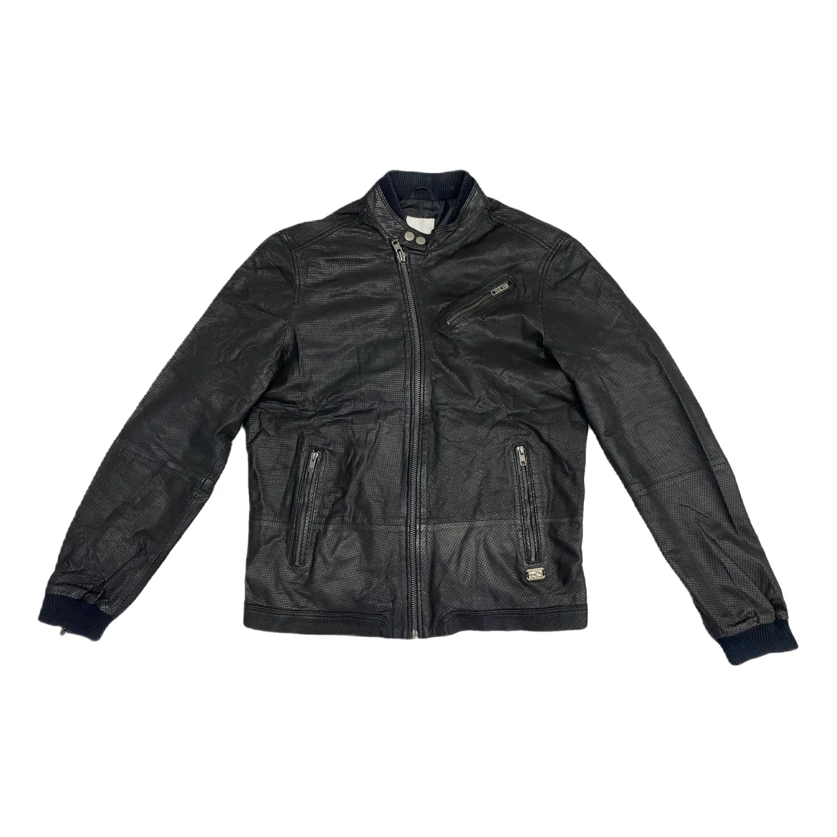Pre-owned Diesel Leather Jacket In Black