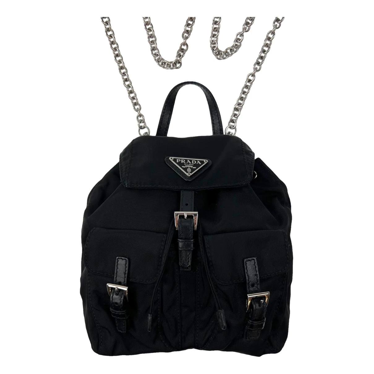 Pre-owned Prada Re-nylon Crossbody Bag In Black