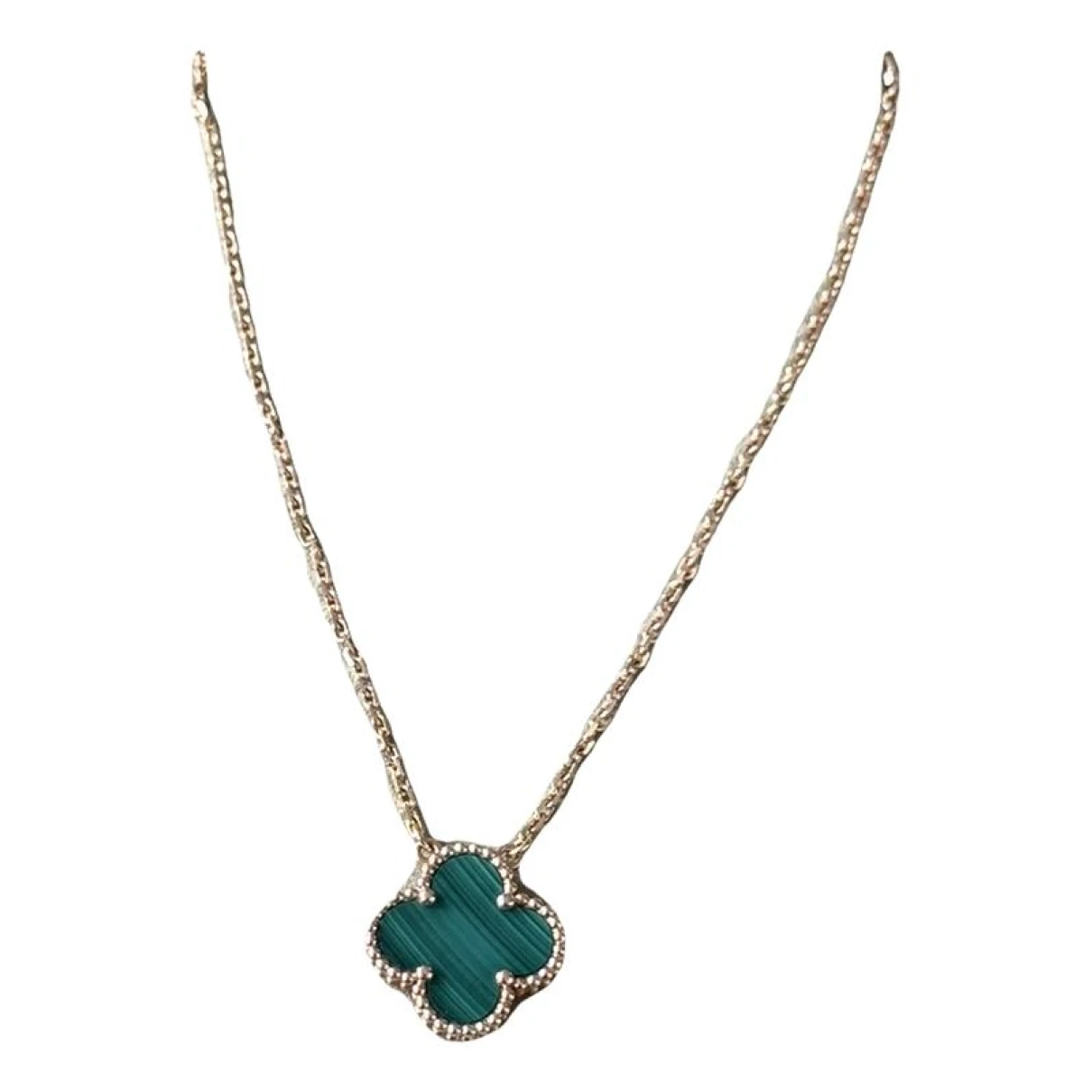 Pre-owned Van Cleef & Arpels Pure Alhambra Necklace In Green