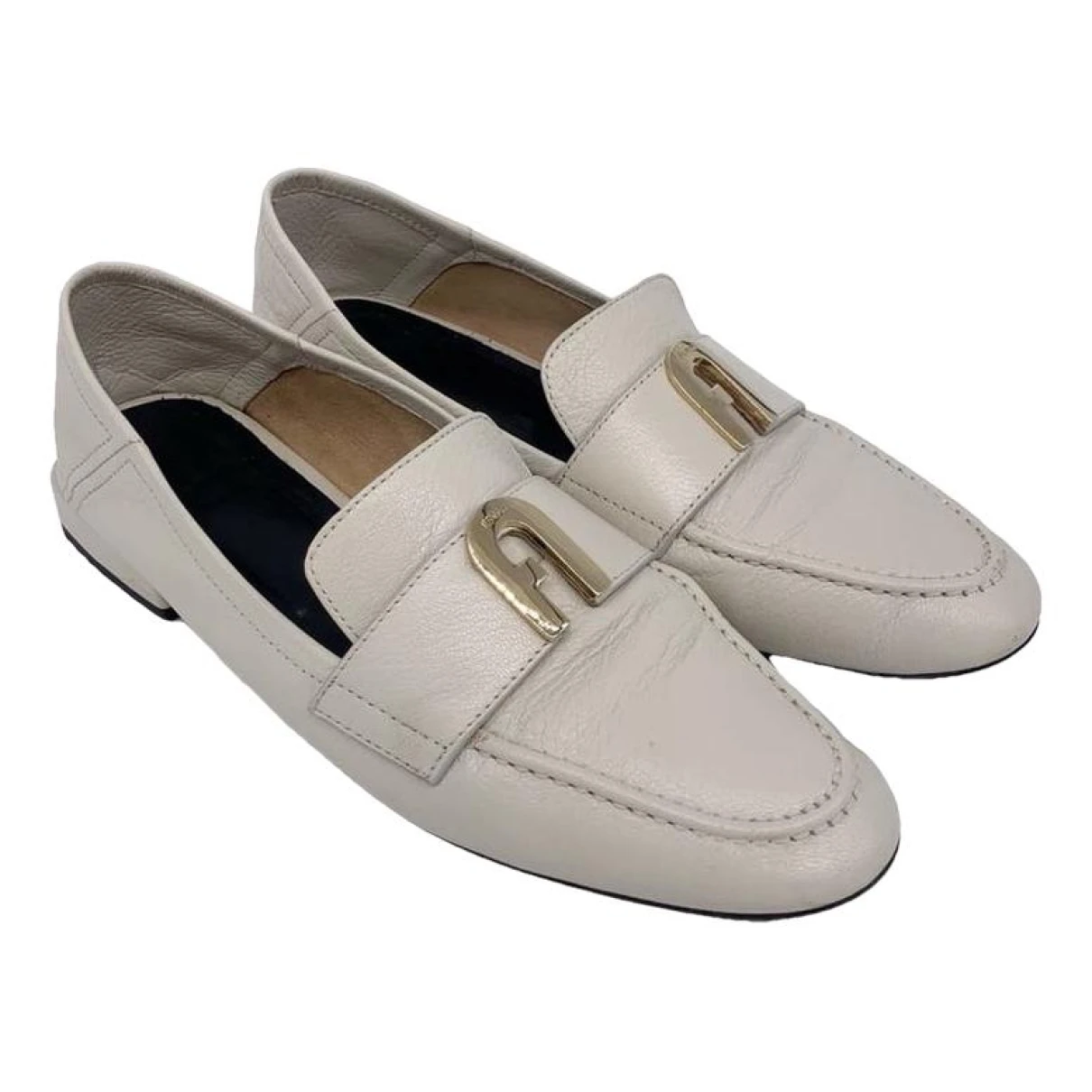 Pre-owned Furla Leather Flats In Beige