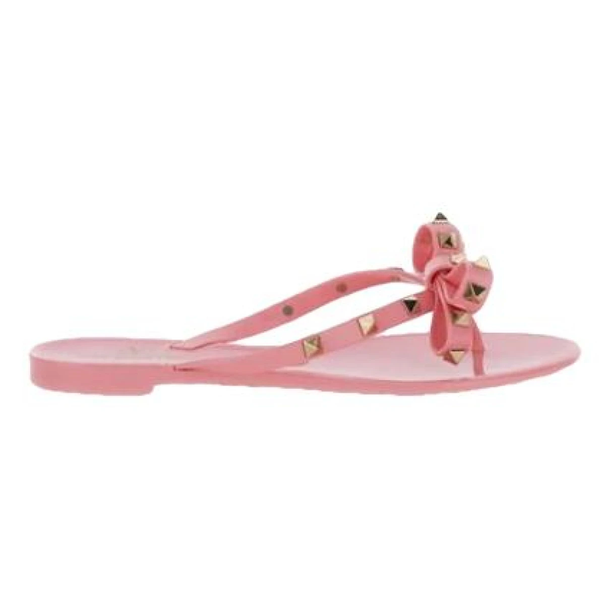 Pre-owned Valentino Garavani Flip Flops In Pink