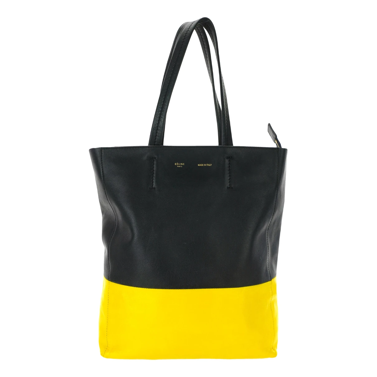 Pre-owned Celine Cabas Leather Tote In Black