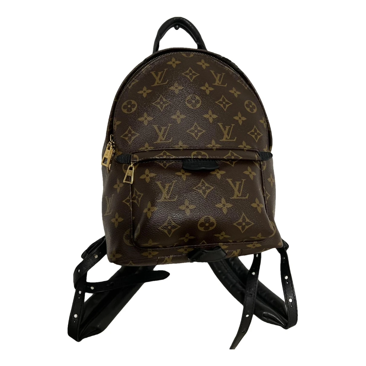 Pre-owned Louis Vuitton Palm Springs Leather Backpack In Brown