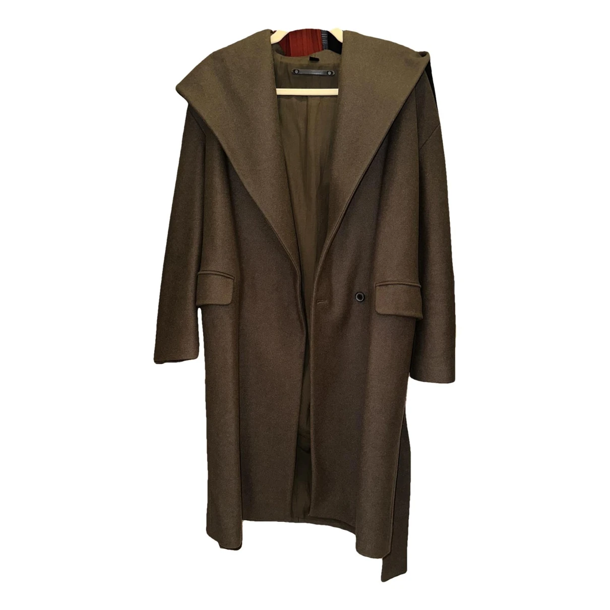 Pre-owned Allsaints Wool Coat In Brown