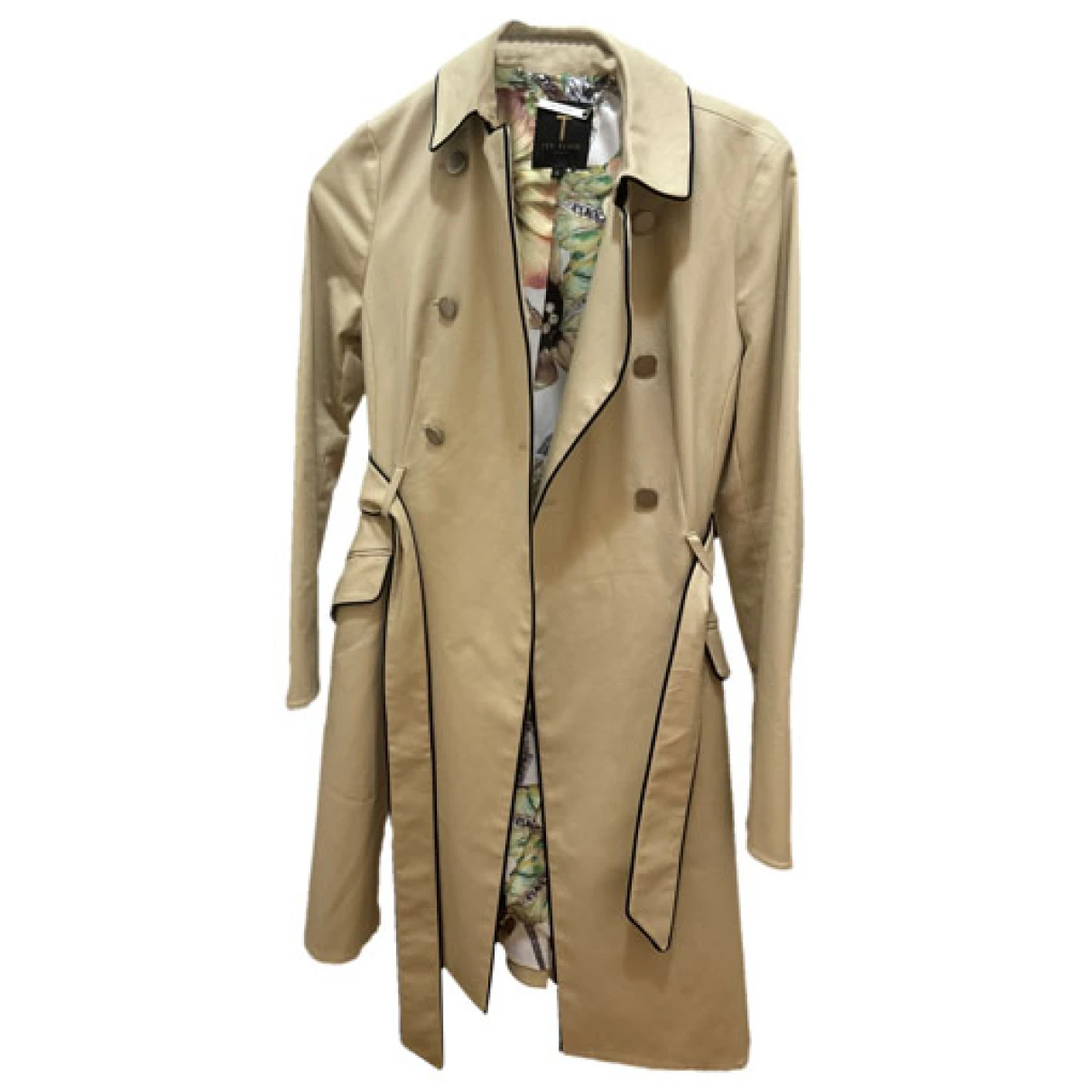 Pre-owned Ted Baker Trench Coat In Beige