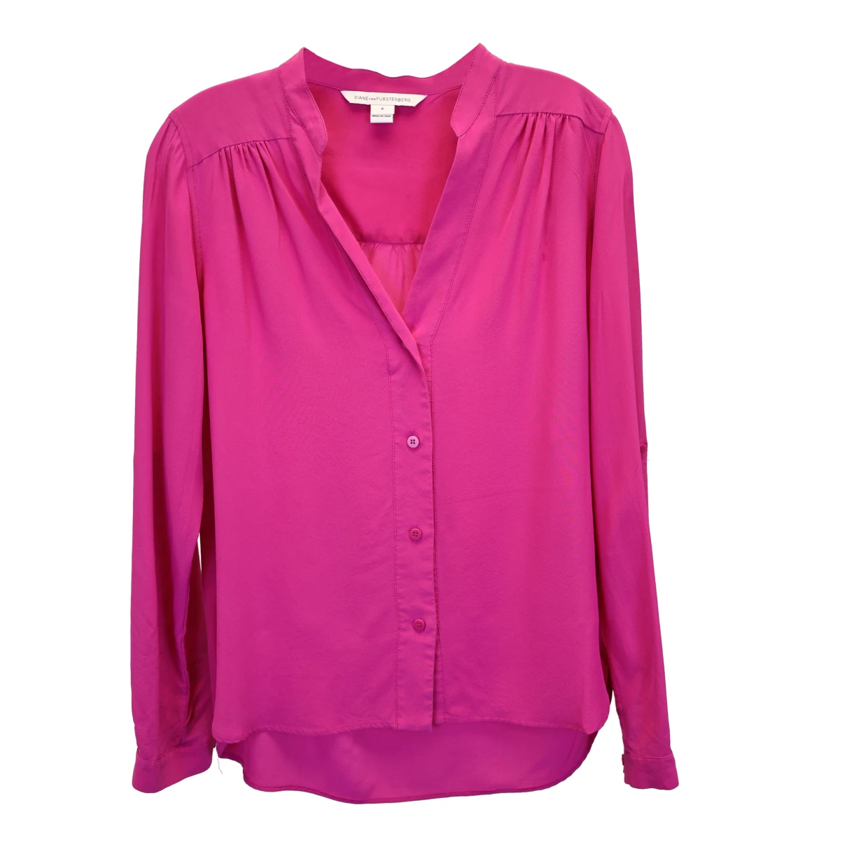 Pre-owned Diane Von Furstenberg Silk Shirt In Pink