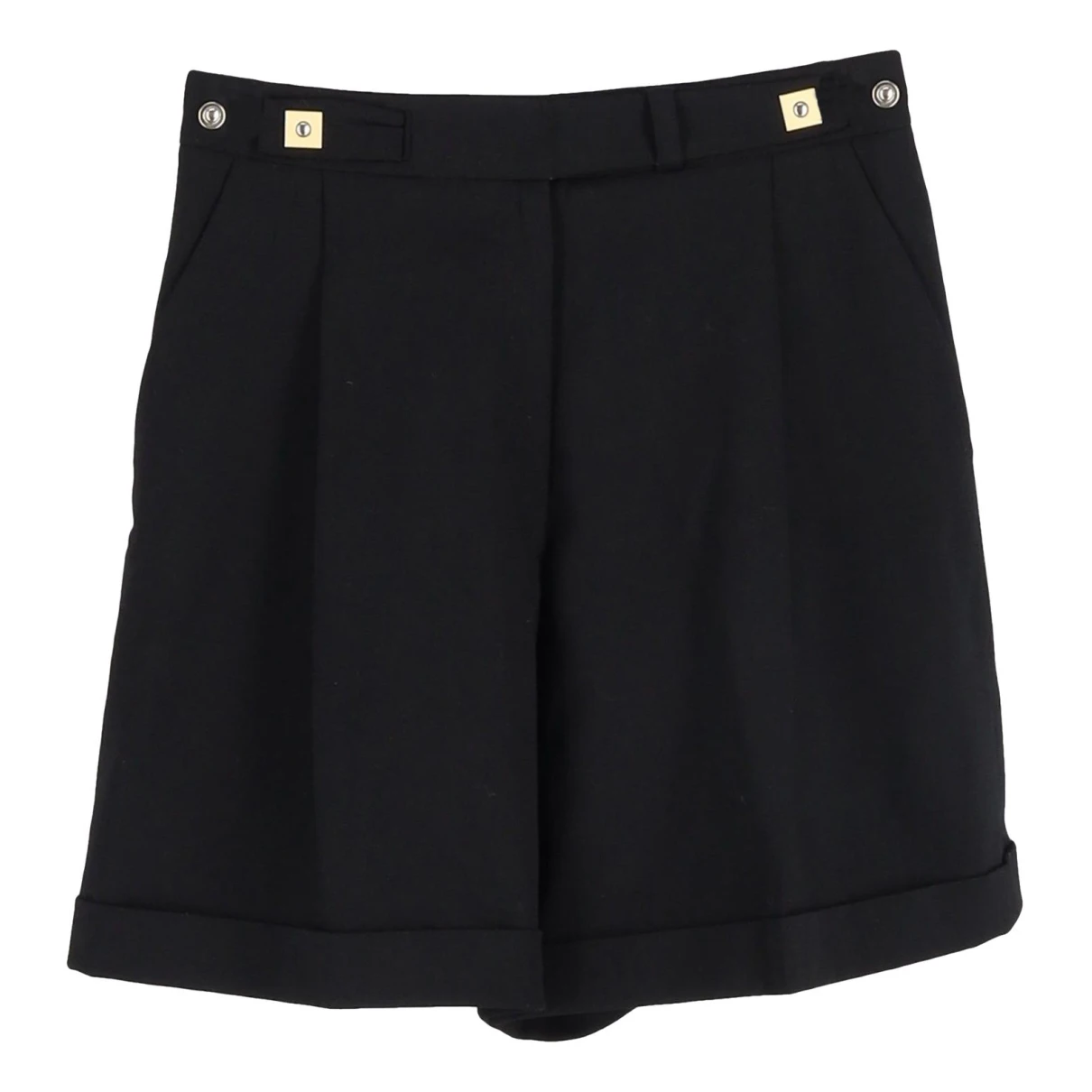 Pre-owned Diane Von Furstenberg Wool Shorts In Black
