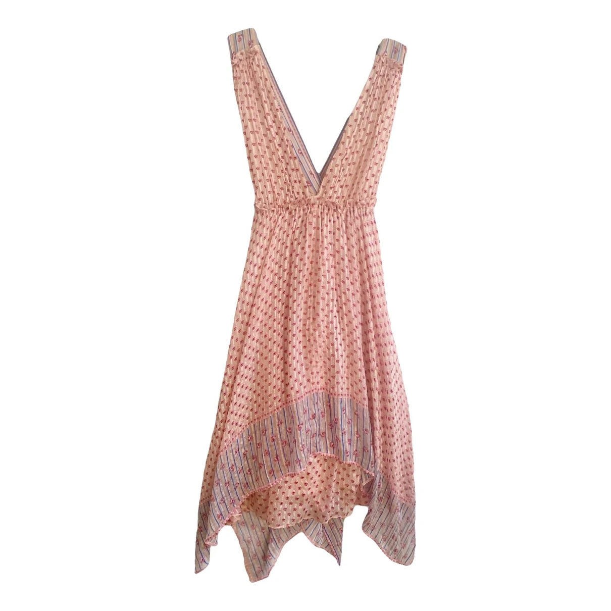Pre-owned Ulla Johnson Silk Mid-length Dress In Pink