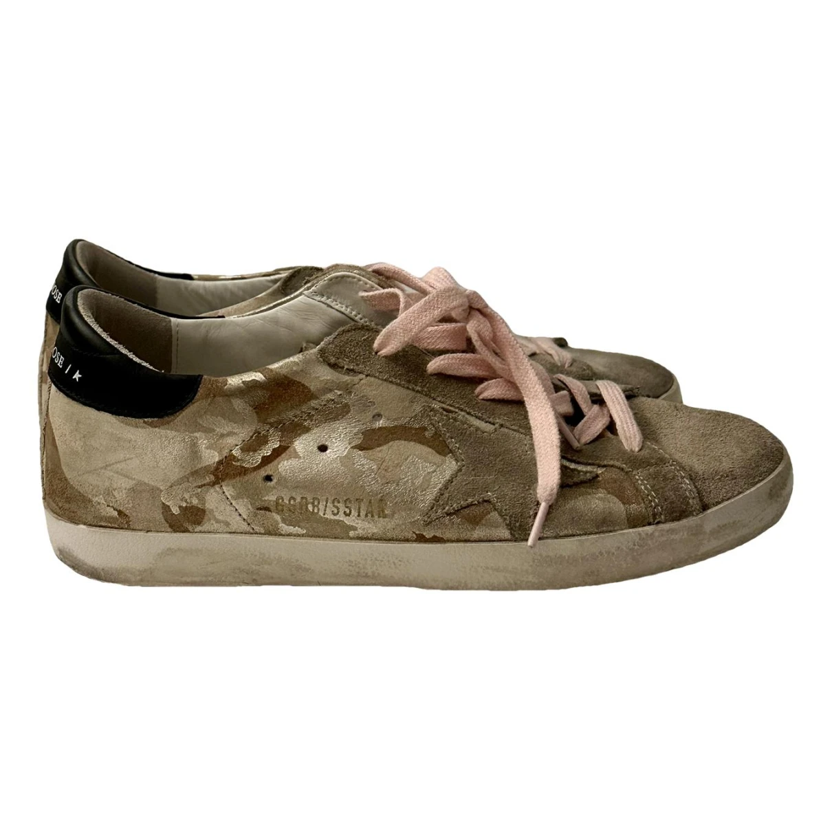Pre-owned Golden Goose Superstar Trainers In Camel