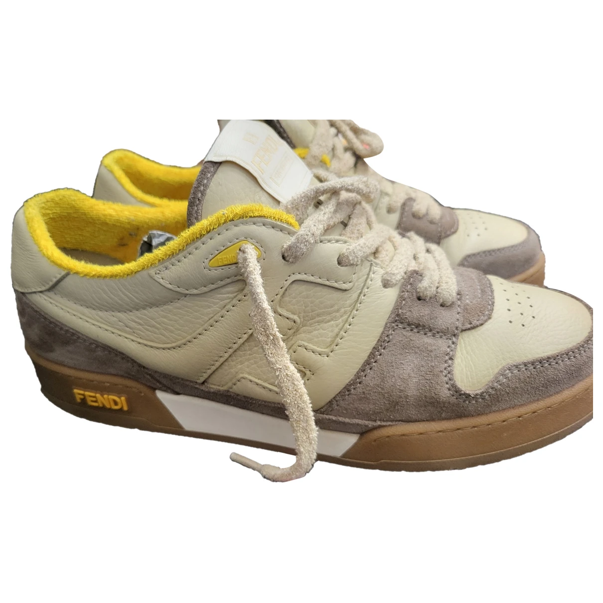 Pre-owned Fendi Lace Ups In Camel
