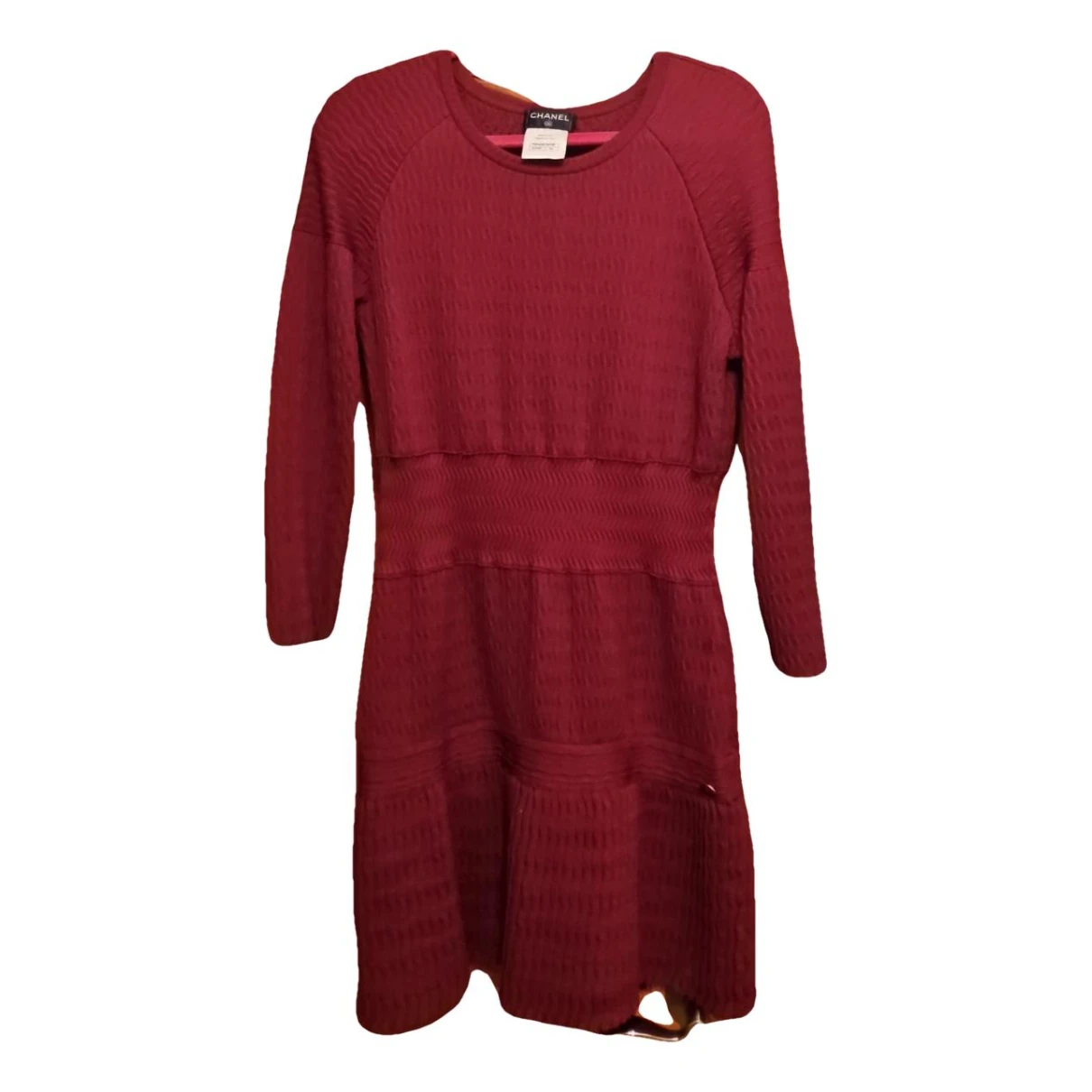 Pre-owned Chanel Mid-length Dress In Burgundy
