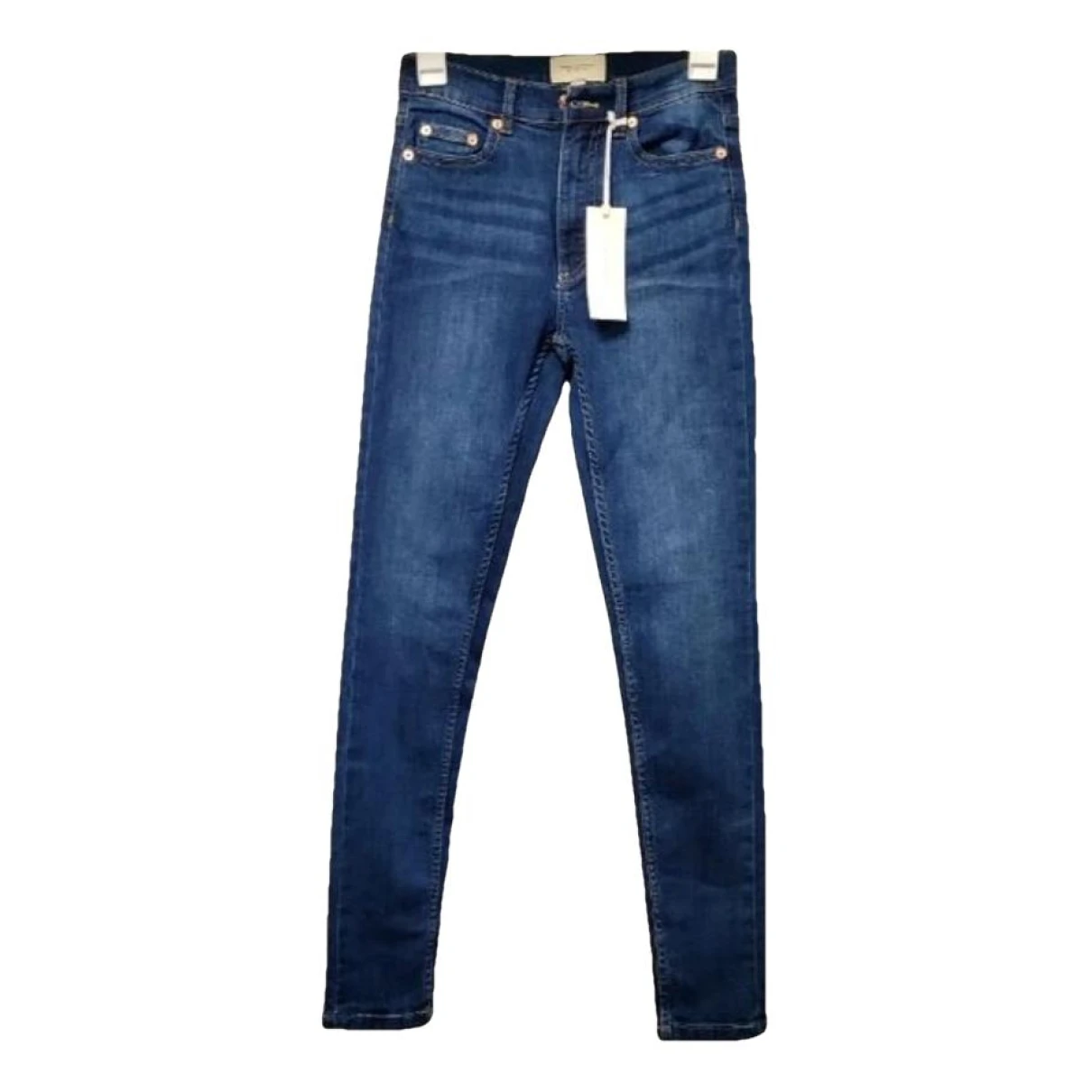 Pre-owned French Connection Slim Jeans In Blue