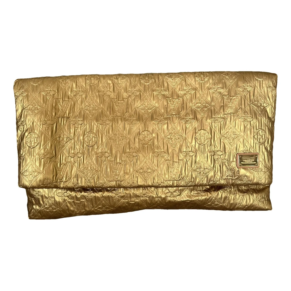 Pre-owned Louis Vuitton Limelight Leather Clutch Bag In Gold