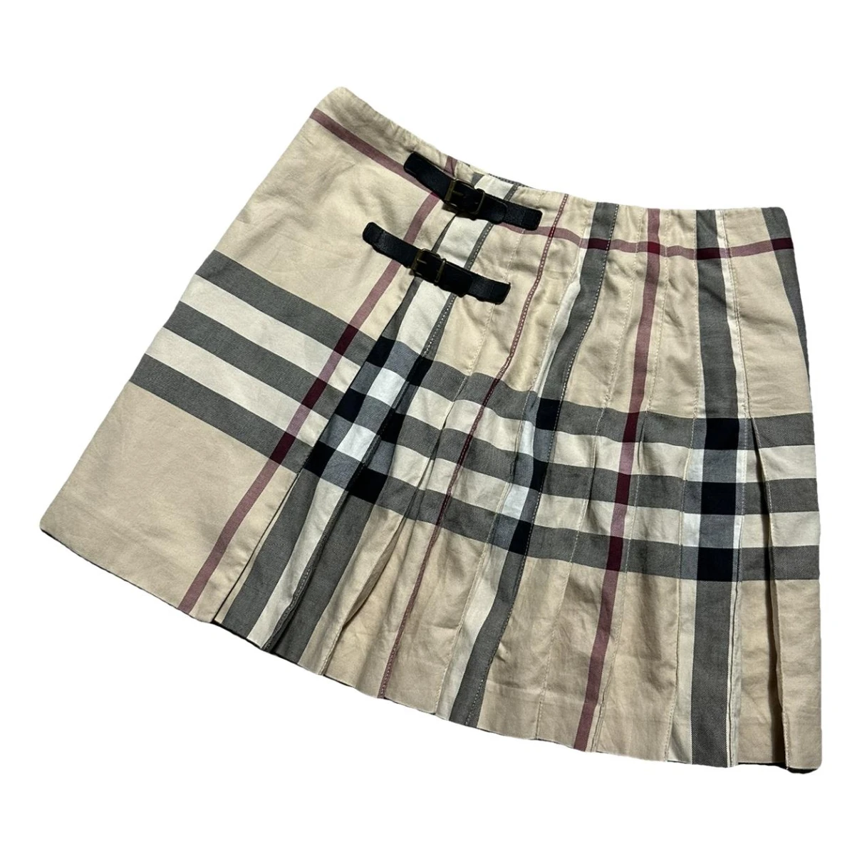 Pre-owned Burberry Mini Skirt In Beige